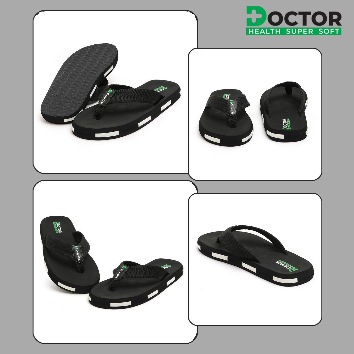 Image of Doctor Health Super Soft Men Men's Orthopedic Slippers | Soft Cushion, Lightweight, Doctor Recommended Design Slippers