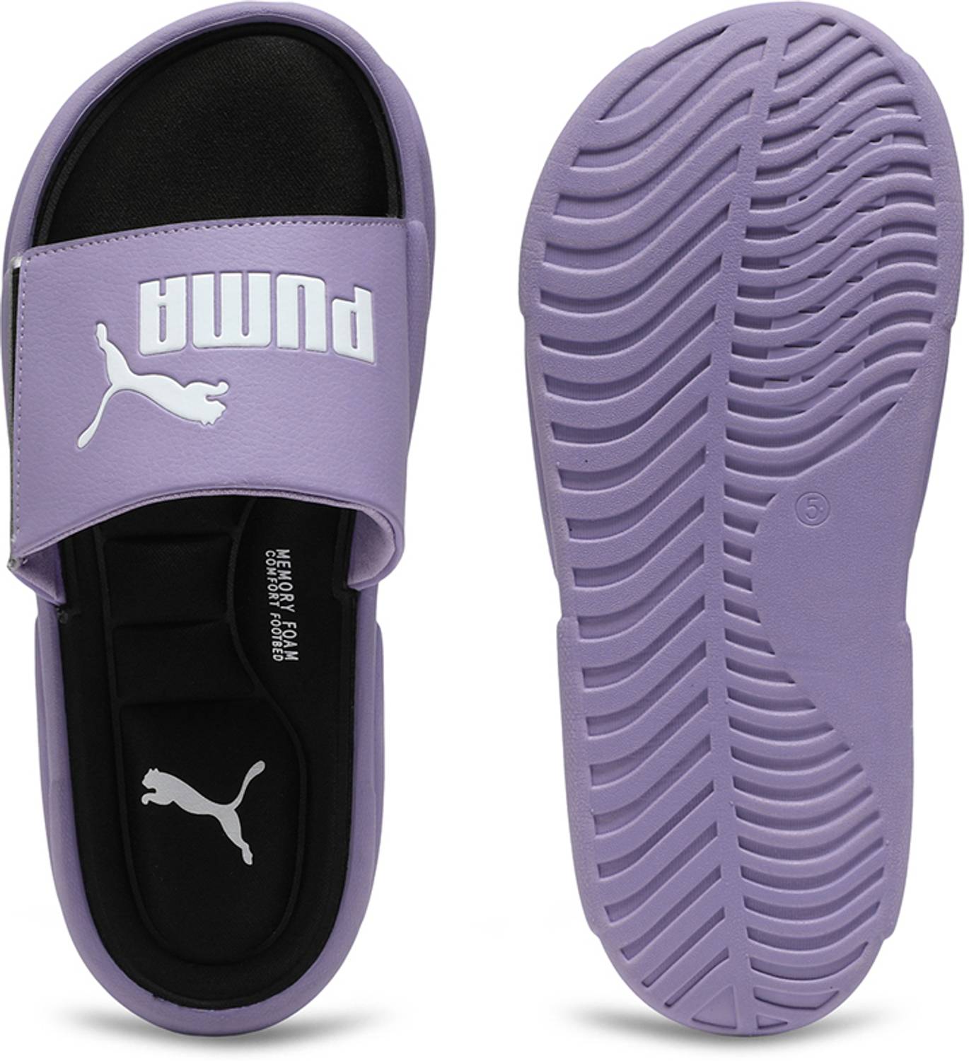 PUMA Men Purple Slides - Image 5