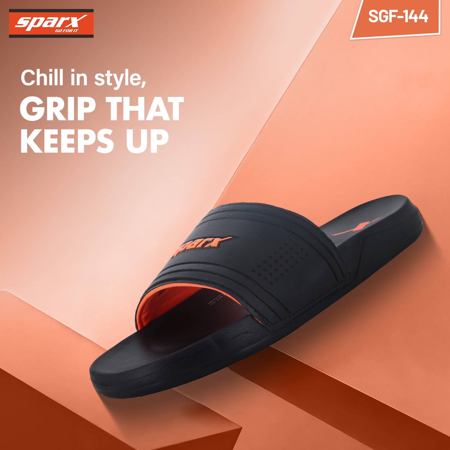 Sparx Men Black Slides - Image 2