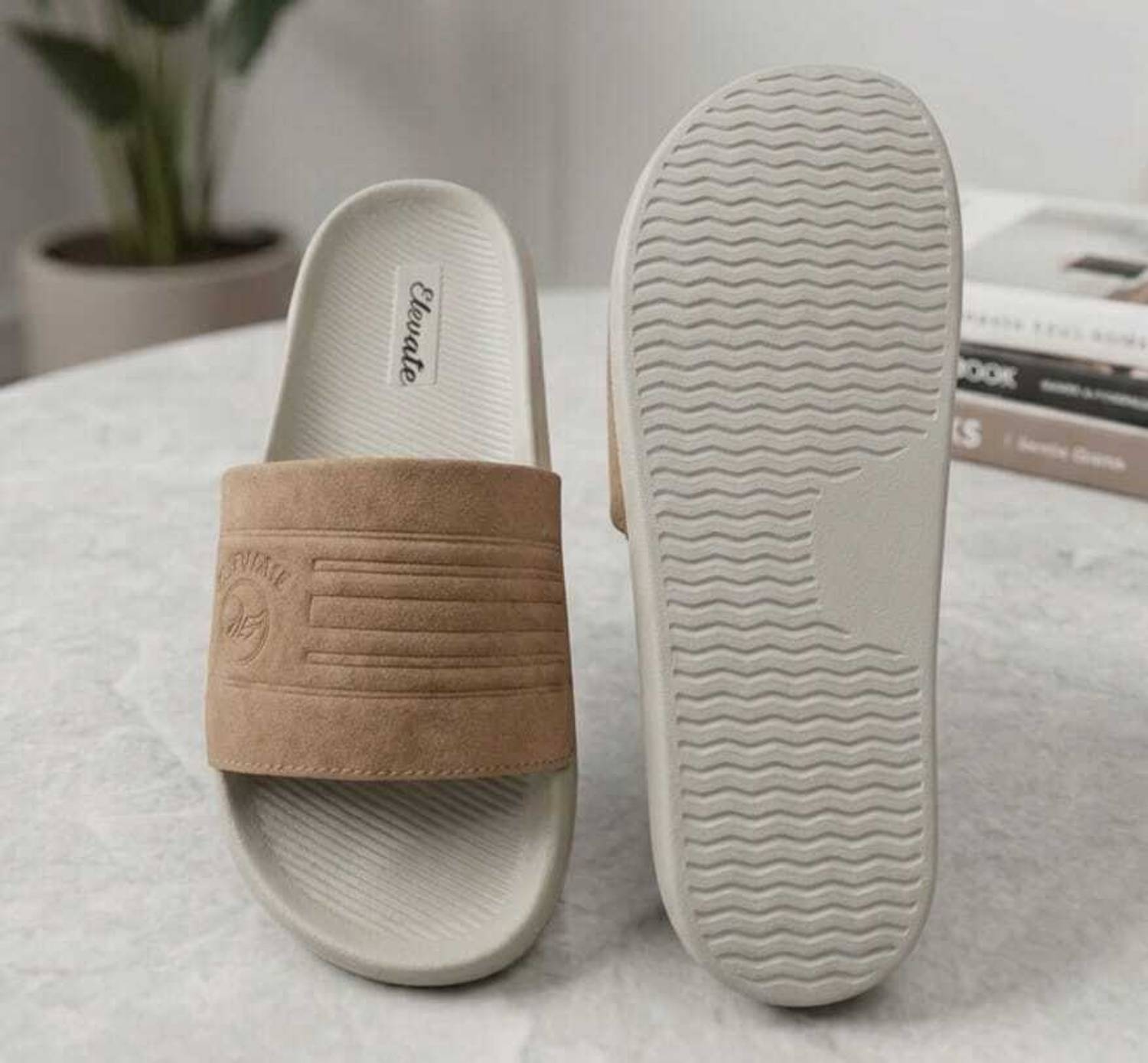 Elevate Steps Men Slides Brown - Image 5