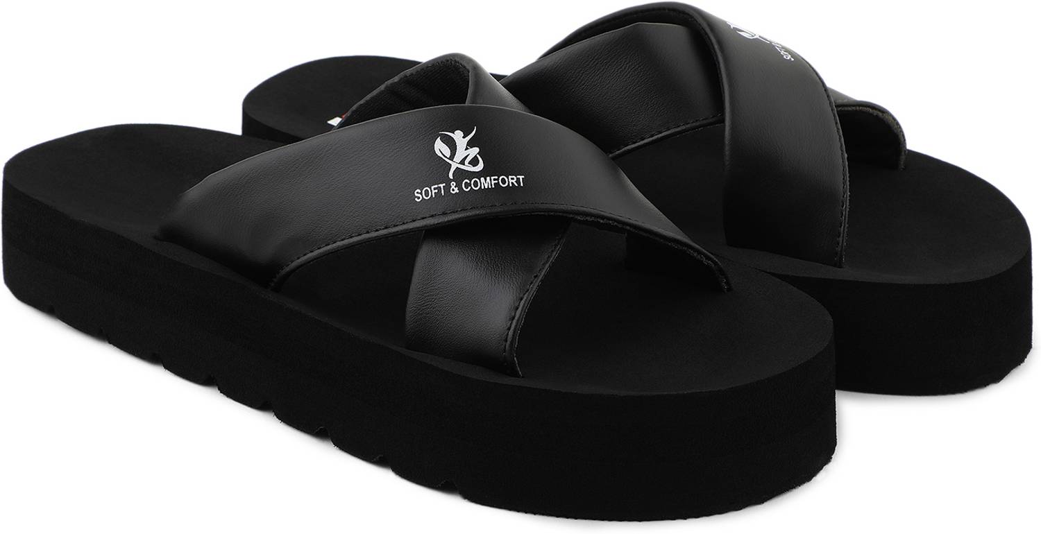 EVOK Men Black Slippers - Image 4