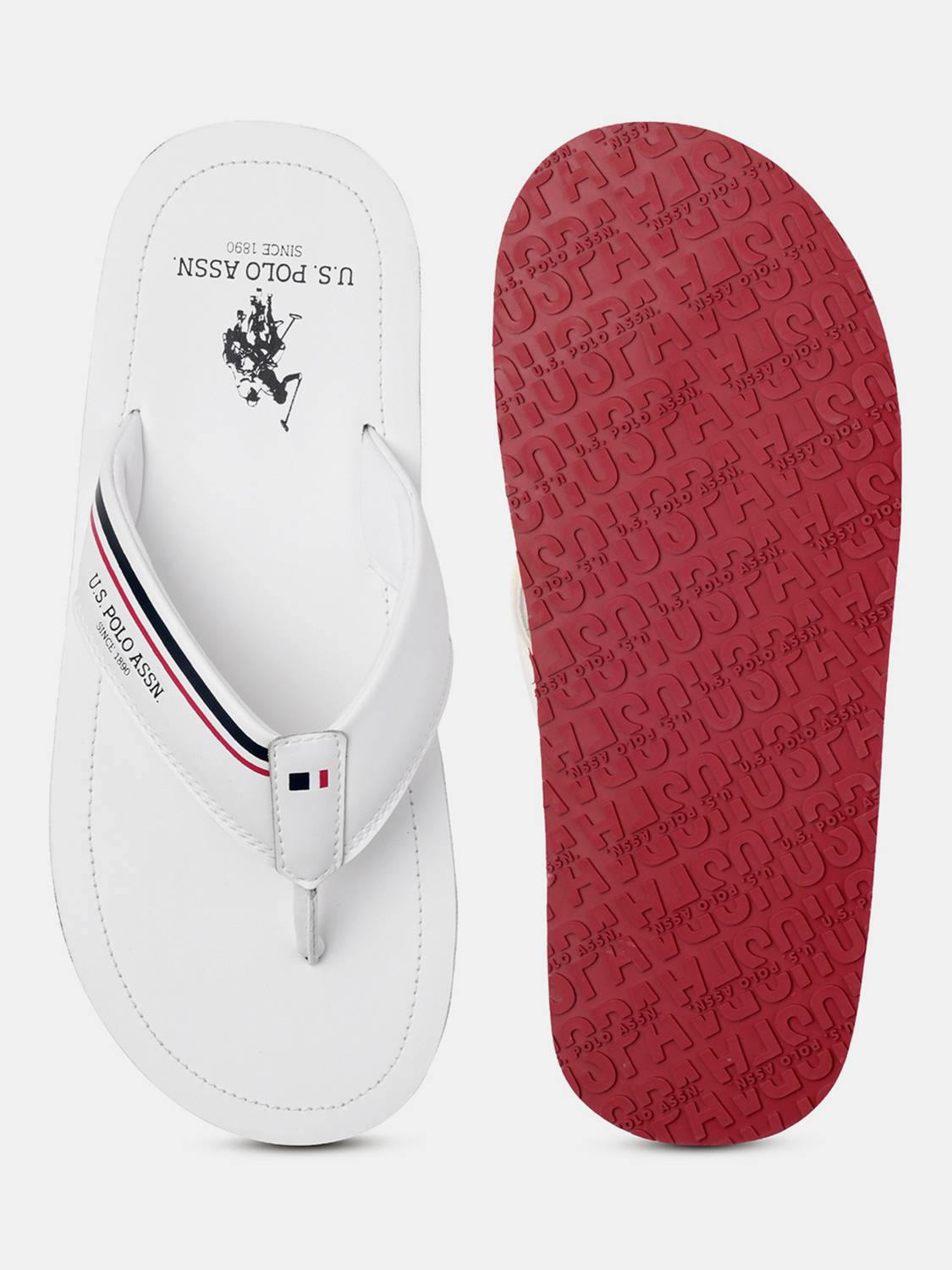 U.S. POLO ASSN. Men White Slippers - Image 5