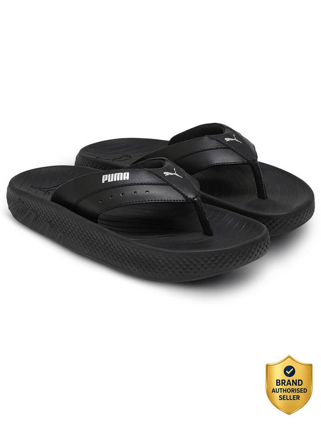 PUMA Men Black Flip Flops - Image 1