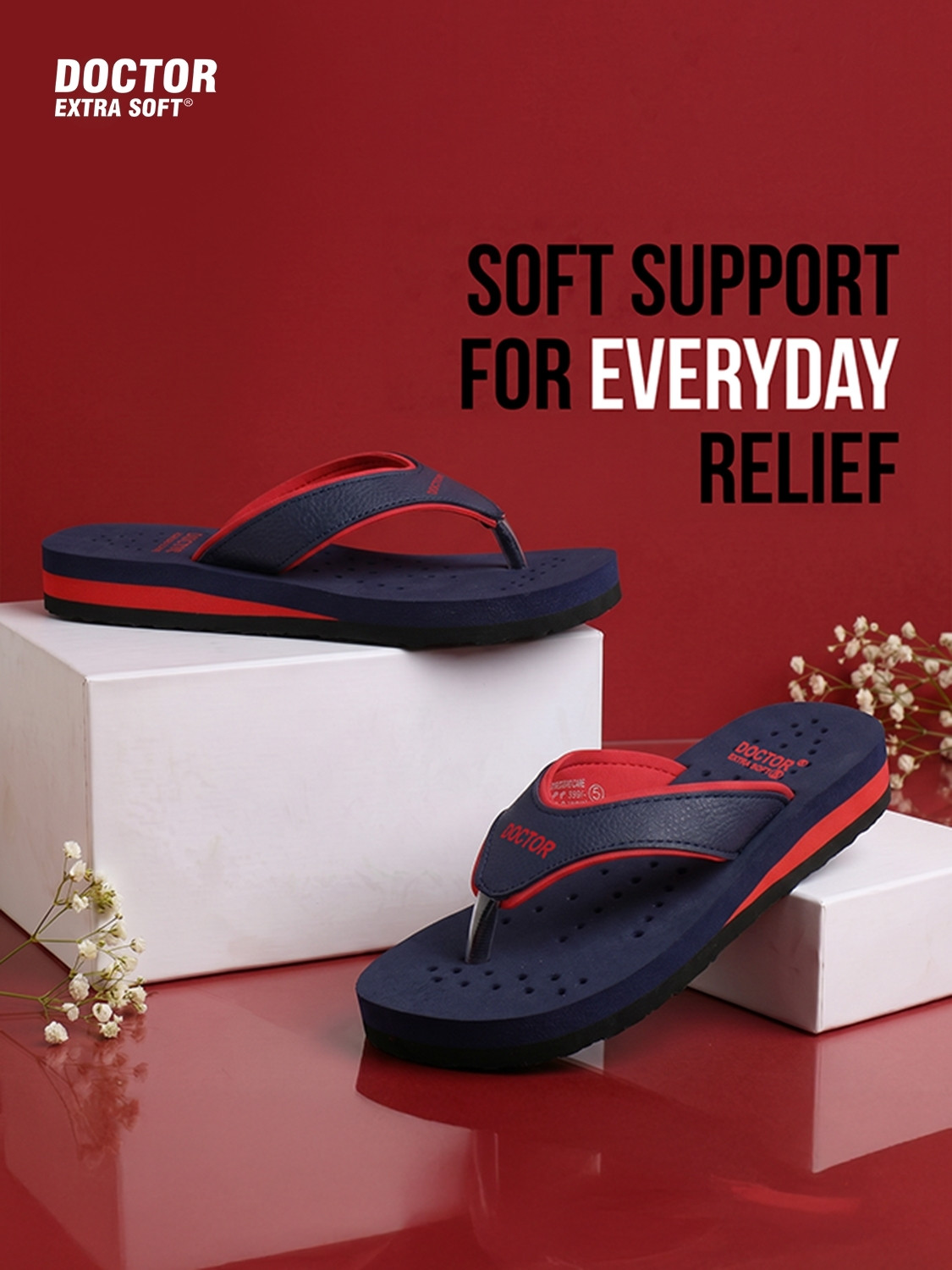 DOCTOR EXTRA SOFT Women Ortho-Care Diabetic Orthopaedic Comfort Dr Slippers Flip Flops