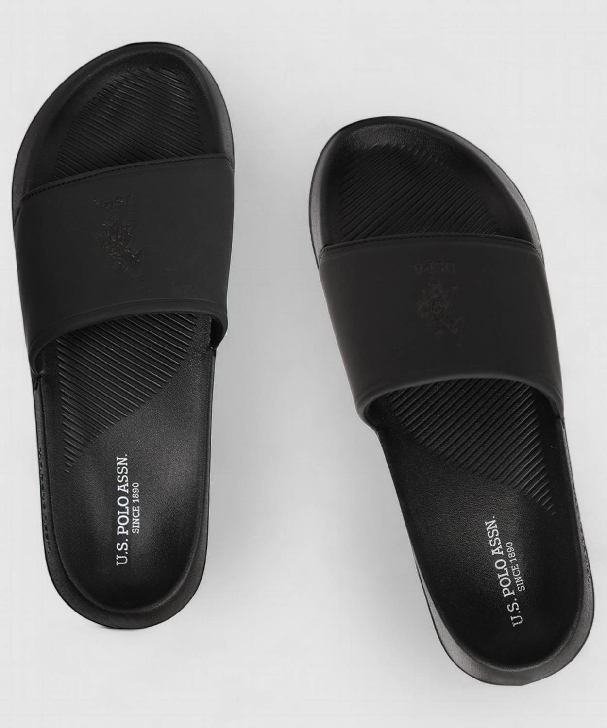 U.S. Polo Assn Black Slide Sandals Men’s Size 11–12 Comfort Slides New Buy U.S. Polo Assn. Men Toni Sliders - NNNOW.com main image 3