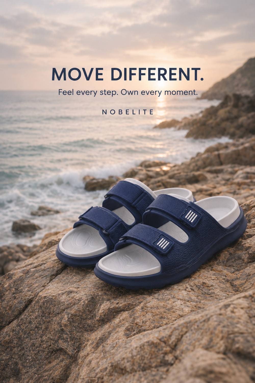 NOBELITE Men Blue Flip Flops - Image 5