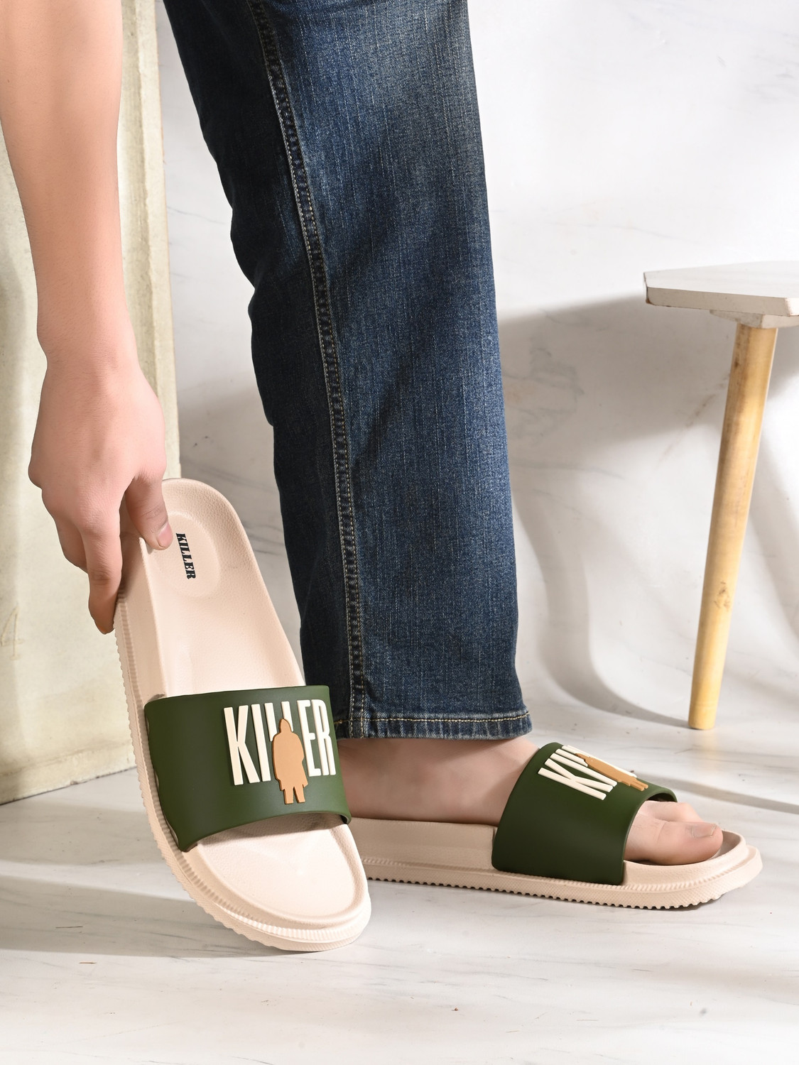 Image of KILLER Men Soft Comfortable Chappal Casual Lightweight Men Slippers for Daily Wear Slides