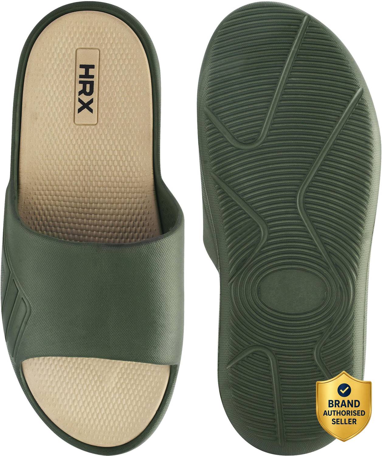 HRX by Hrithik Roshan Men Green Slippers - Image 1