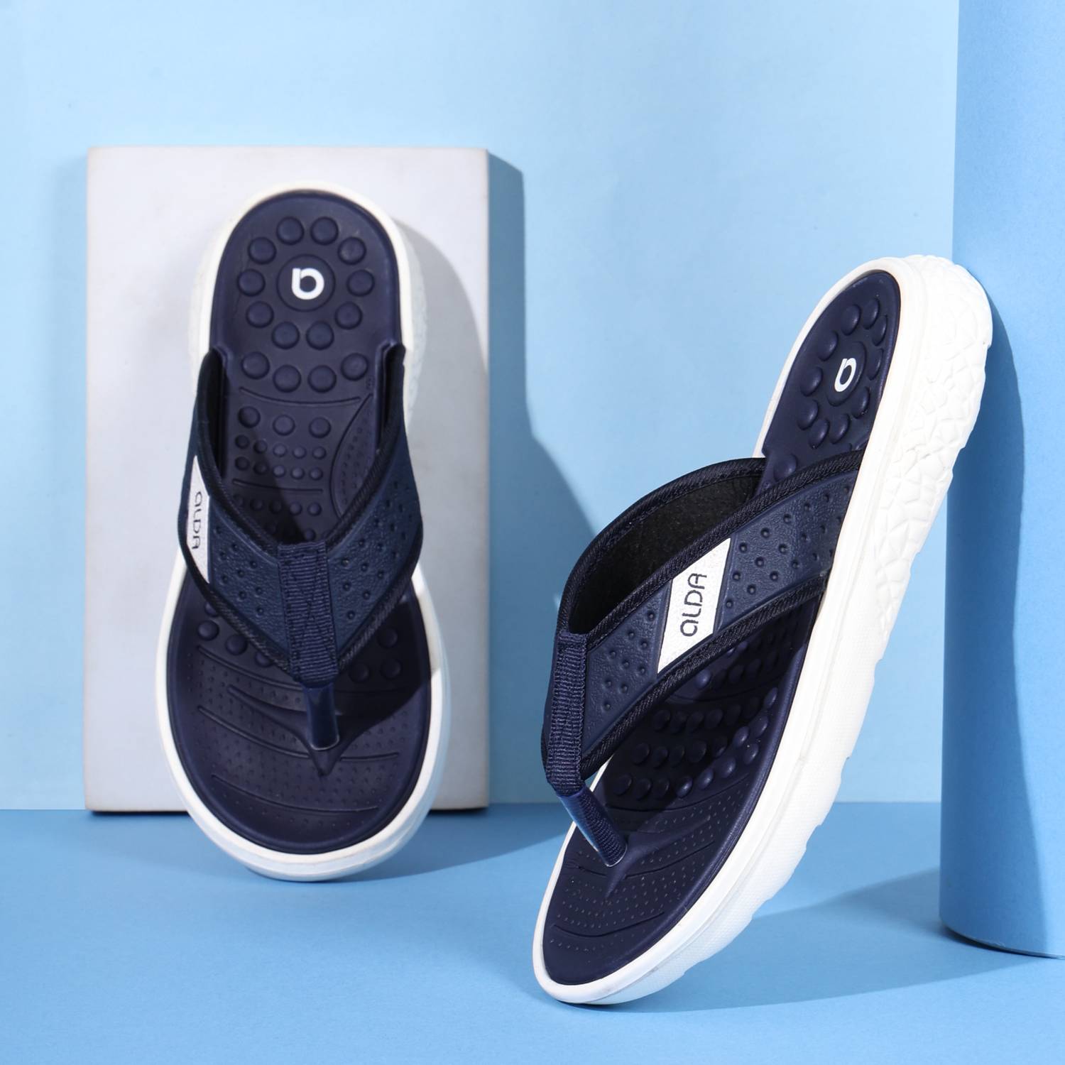 Alda Men Synthetic|Lightweight|Comfort|All Seasons|Trendy|Outdoor|Slipper Men Flip Flops Slippers