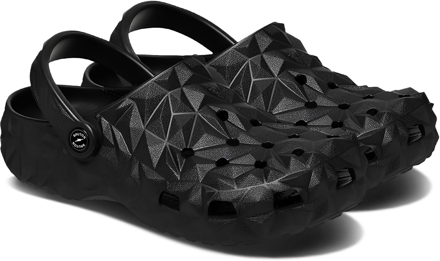 Image of BRUTON Men Slides (Black, 9)