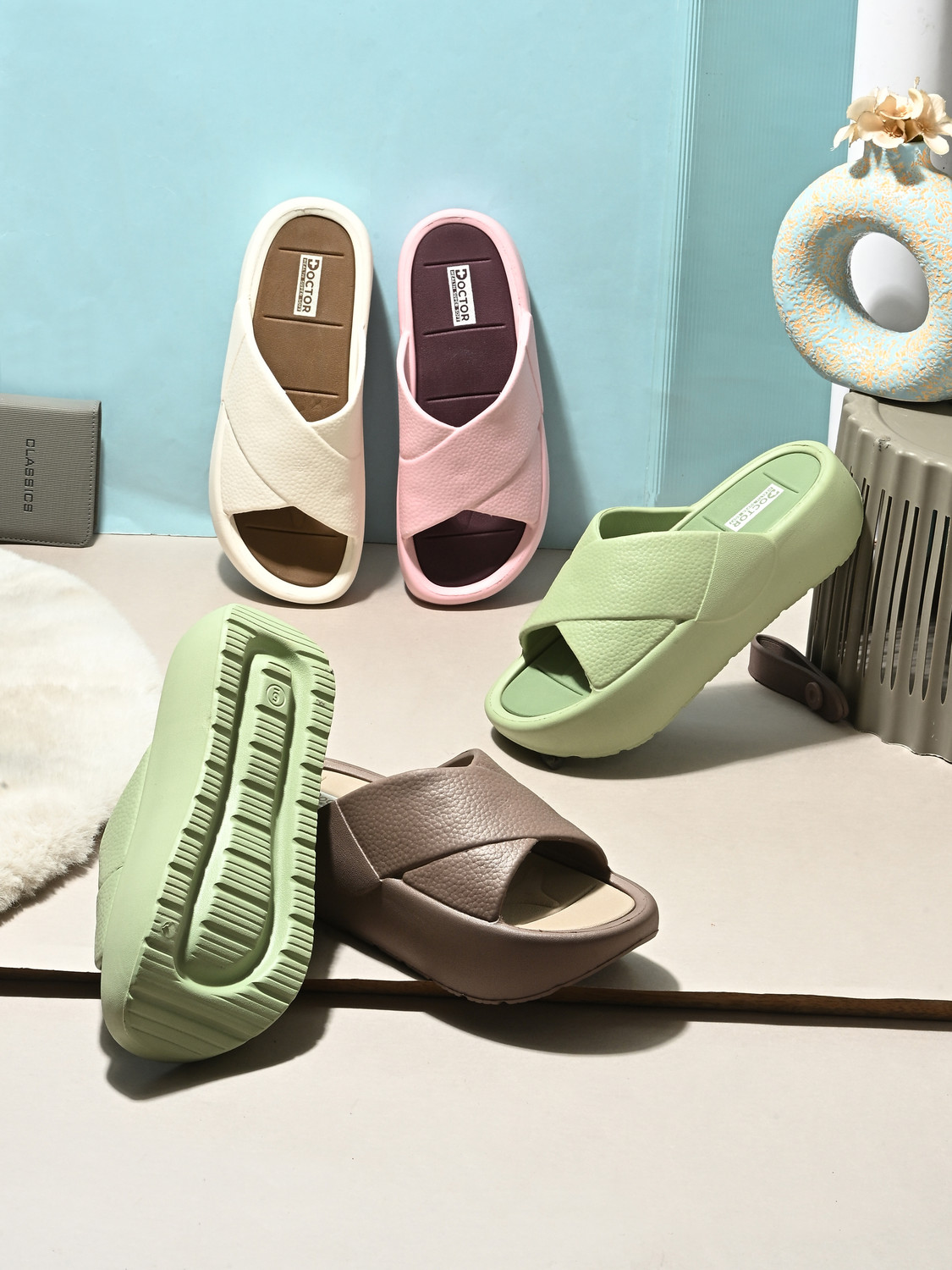 Image of Doctor Health Super Soft Women Orthopaedic Comfort|Soft|EVA Sole|Anti-Skid|Comfort|Daily Wear Slides