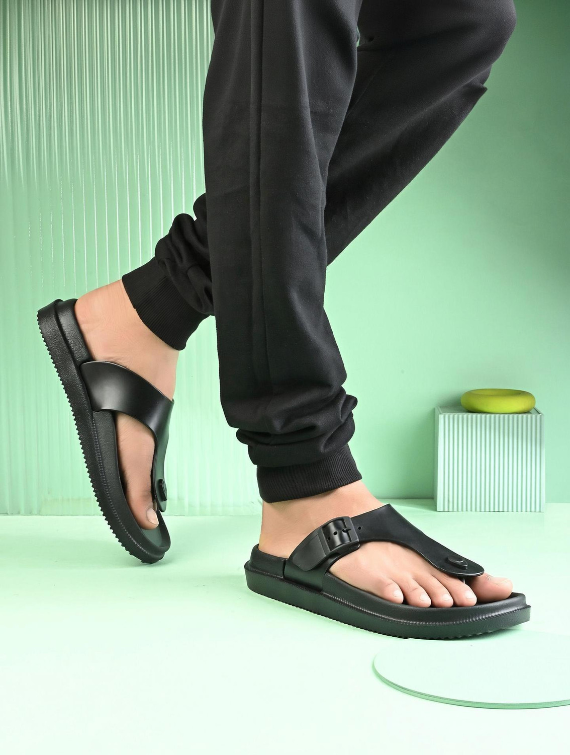 Image of slipover Men Soft Trending Comfortable Chappal Lightweight Casual Slippers for Daily Wear Flip Flops