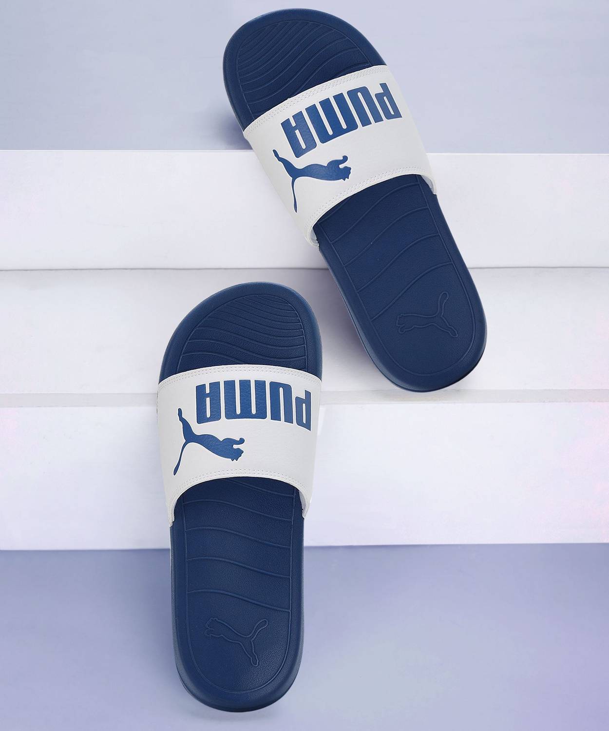 PUMA Men Popcat 20 RES Slides Blue - Image 1