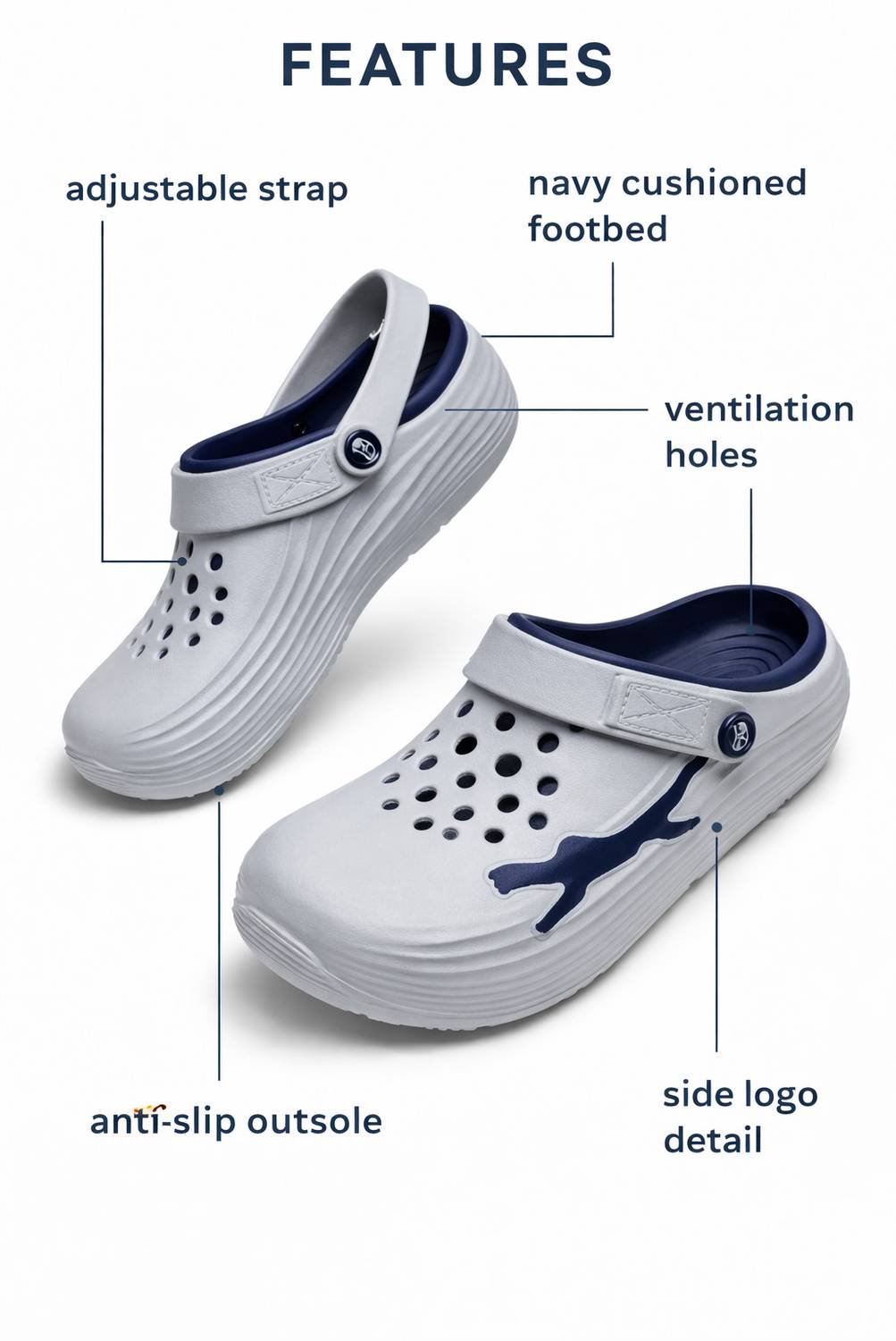 Ditenza Men Gray Slippers - Image 4
