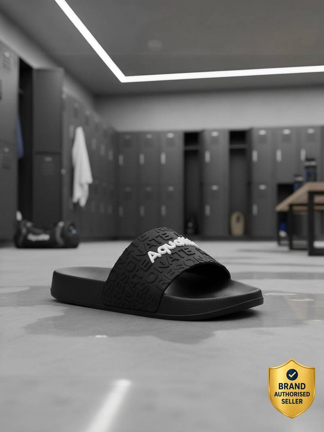 Aqualite Men Black Slides