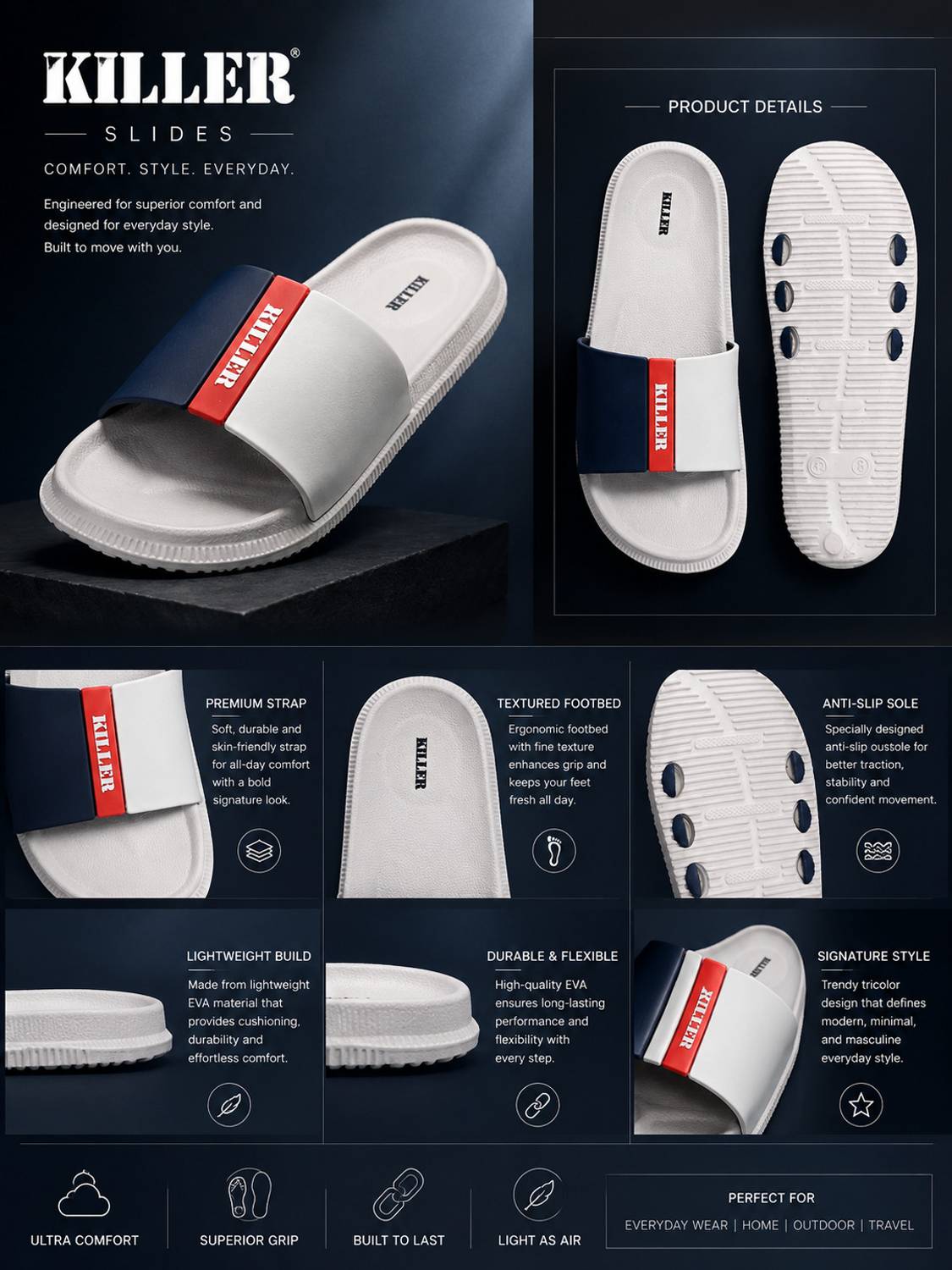 KILLER Men Soft Comfortable Slippers - Image 4