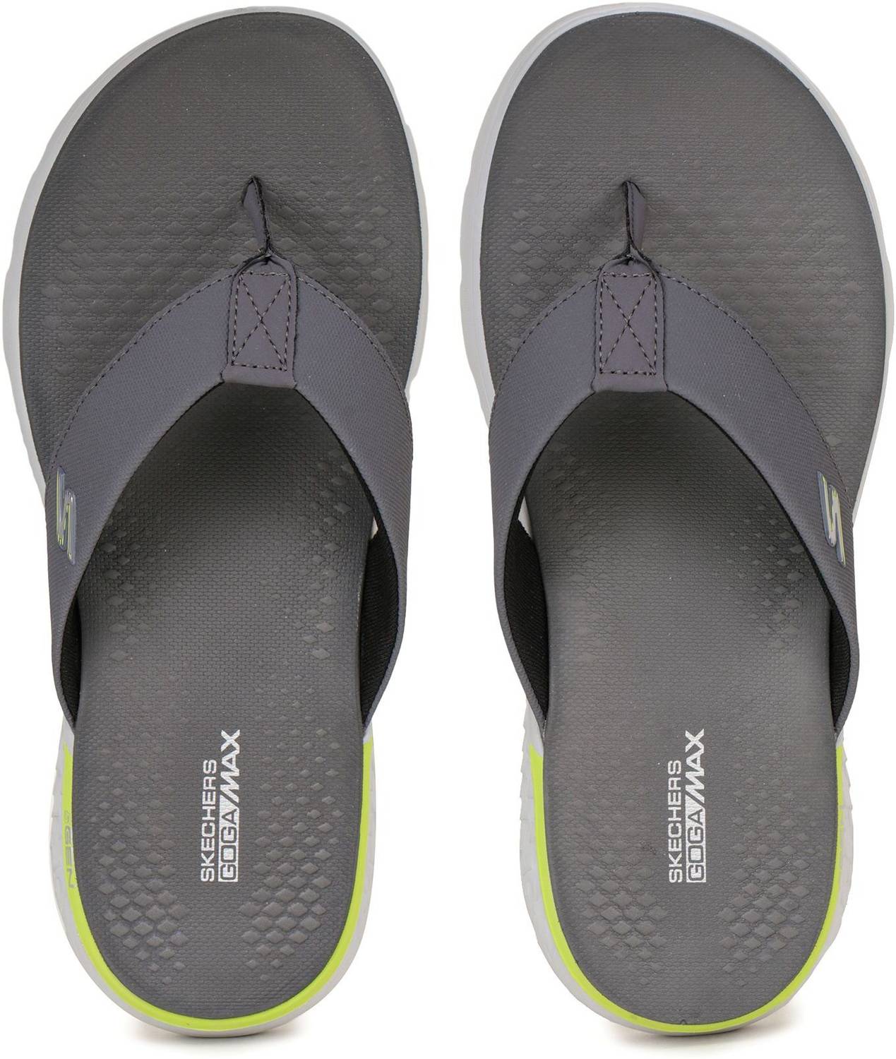Skechers Men Gray Flip Flops - Image 3