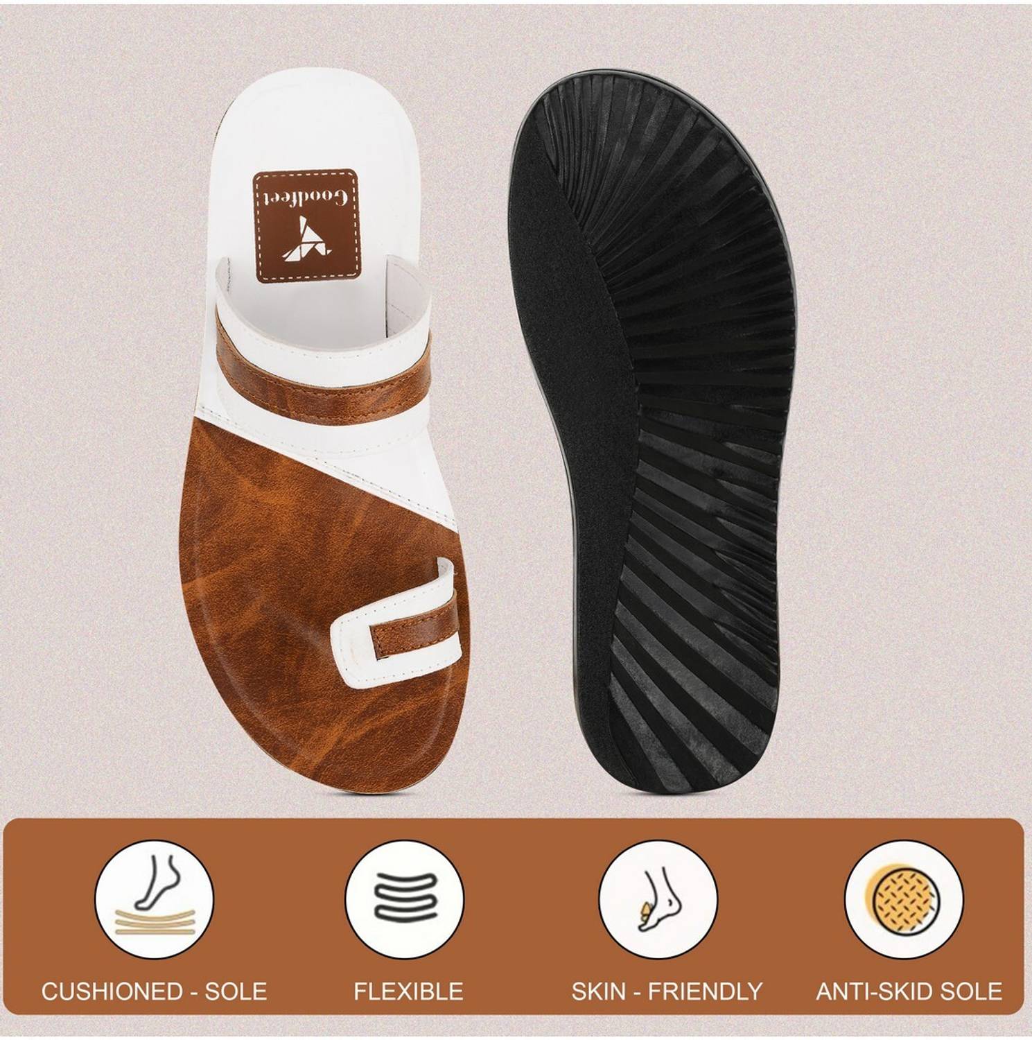 Goodfeet Men Brown Slippers - Image 3