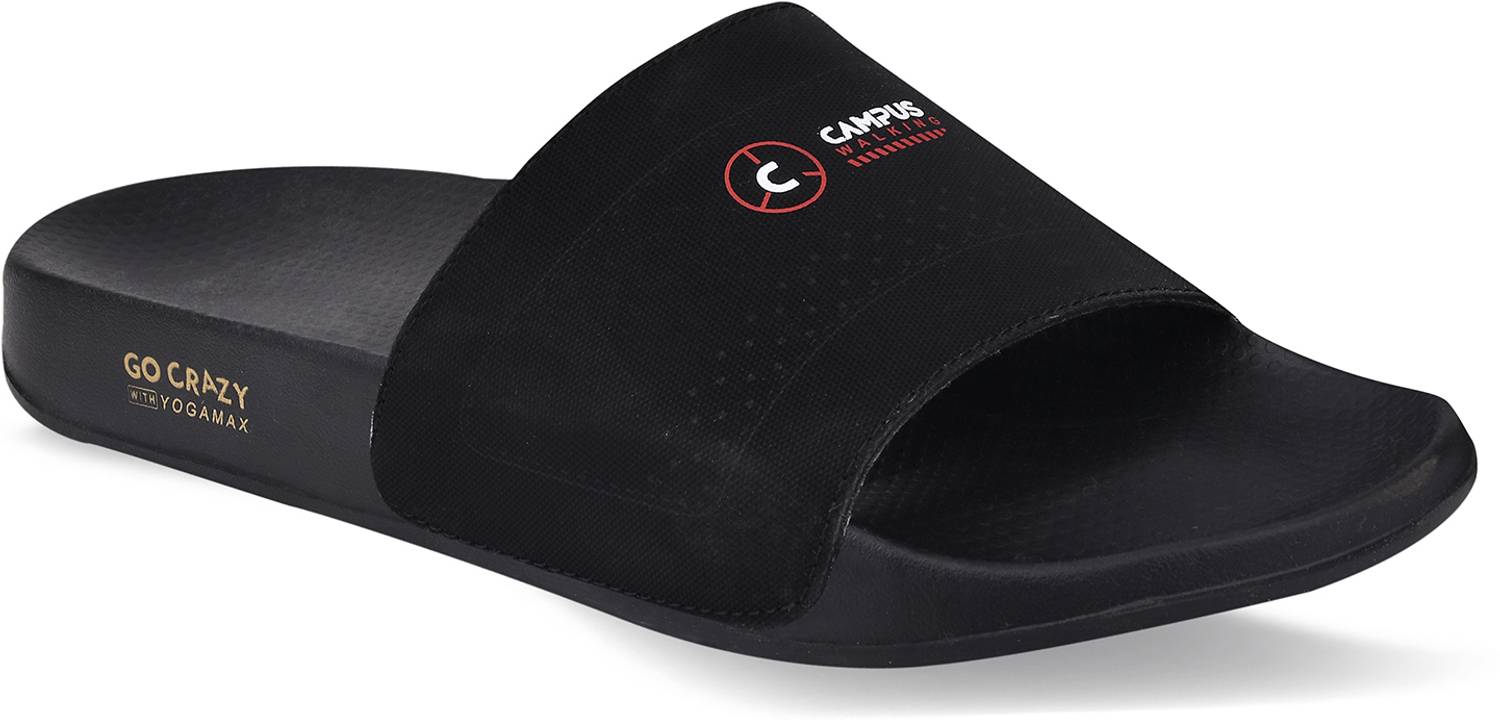 CAMPUS Men Black Slides - Image 3