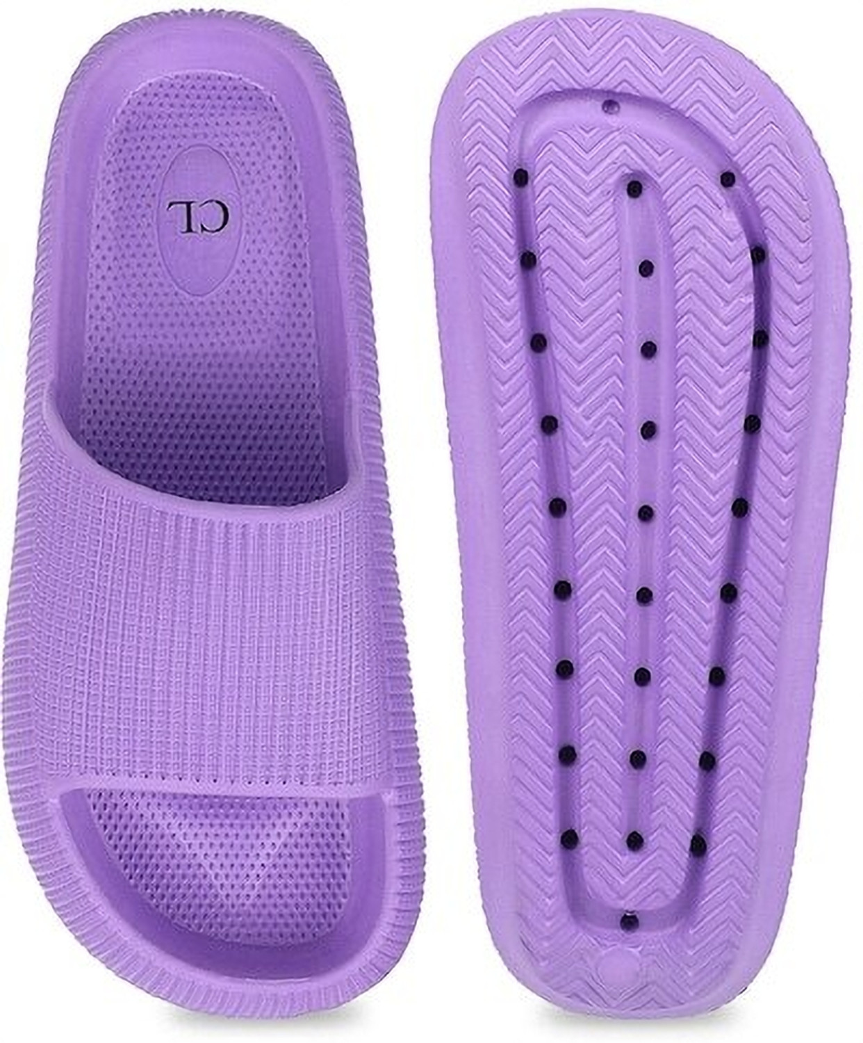 Image of CARLTON LONDON Women Women's Lightweight and comfortable Textured Slides Flip Flops