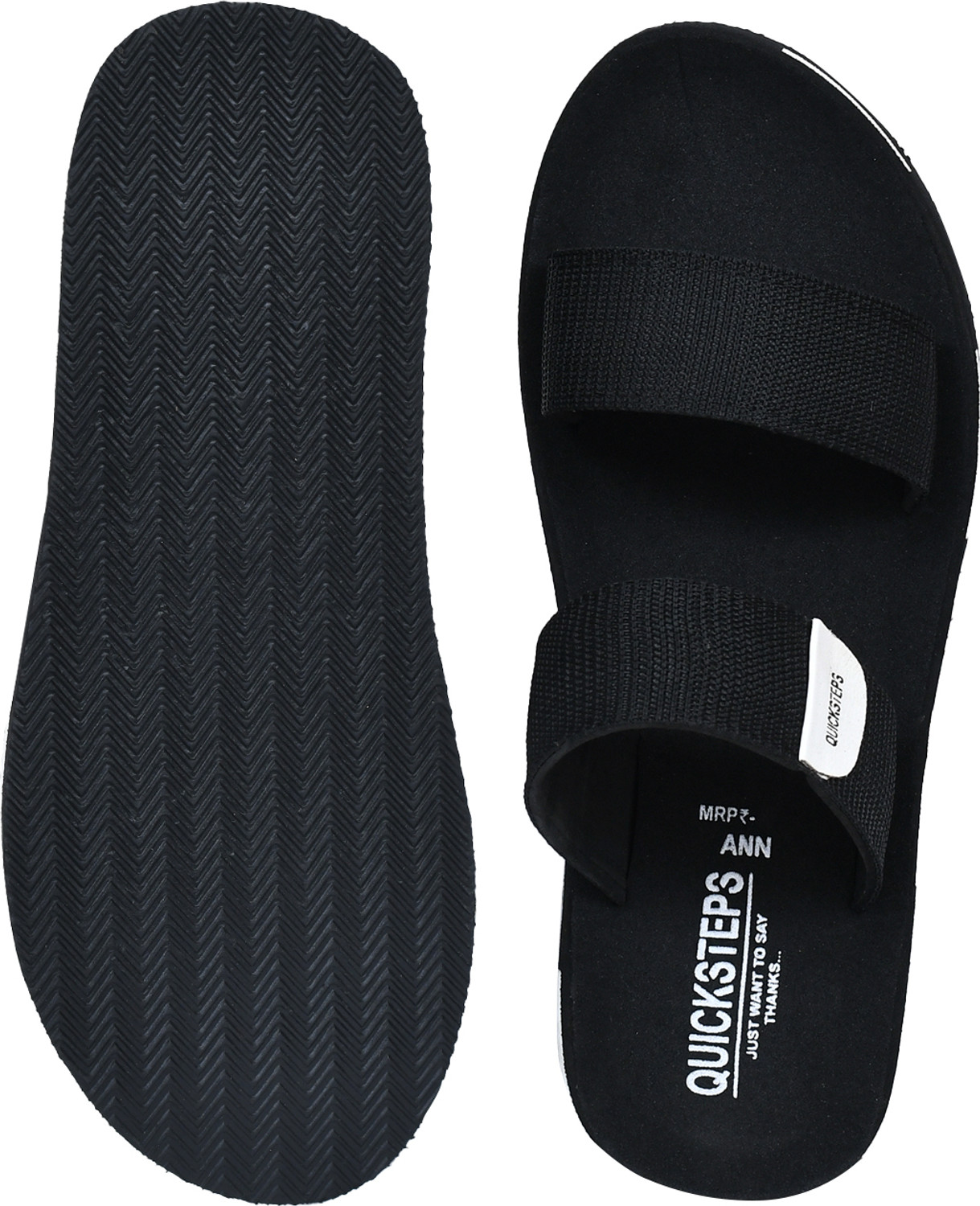 Image of QUICKSTEPS Men Slippers (Black, 10)