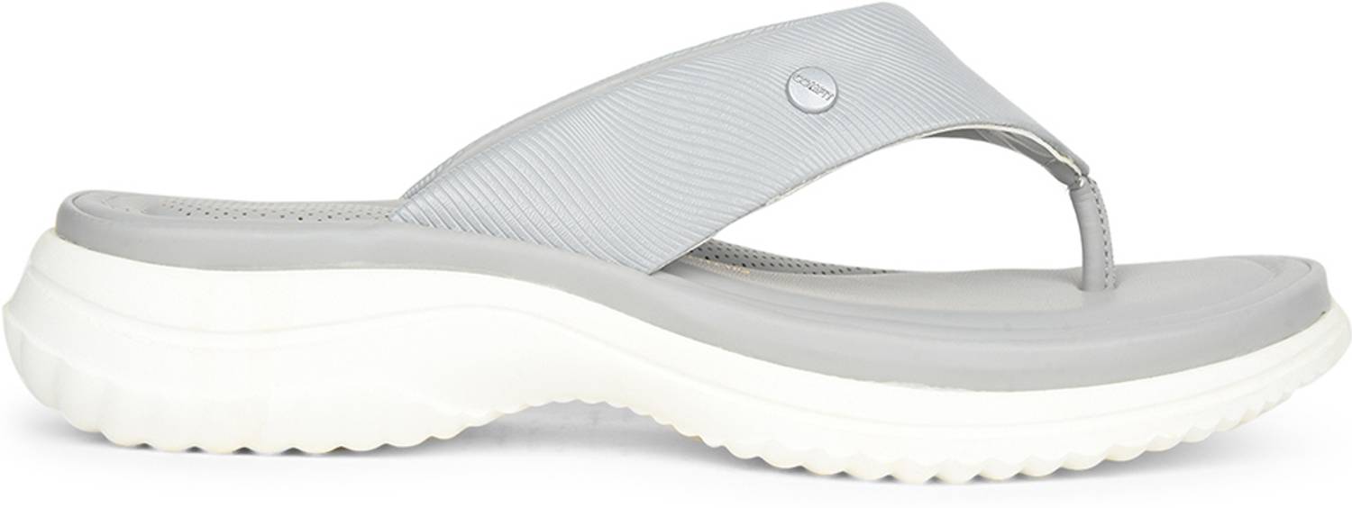 Bata Women Gray Slippers - Image 2