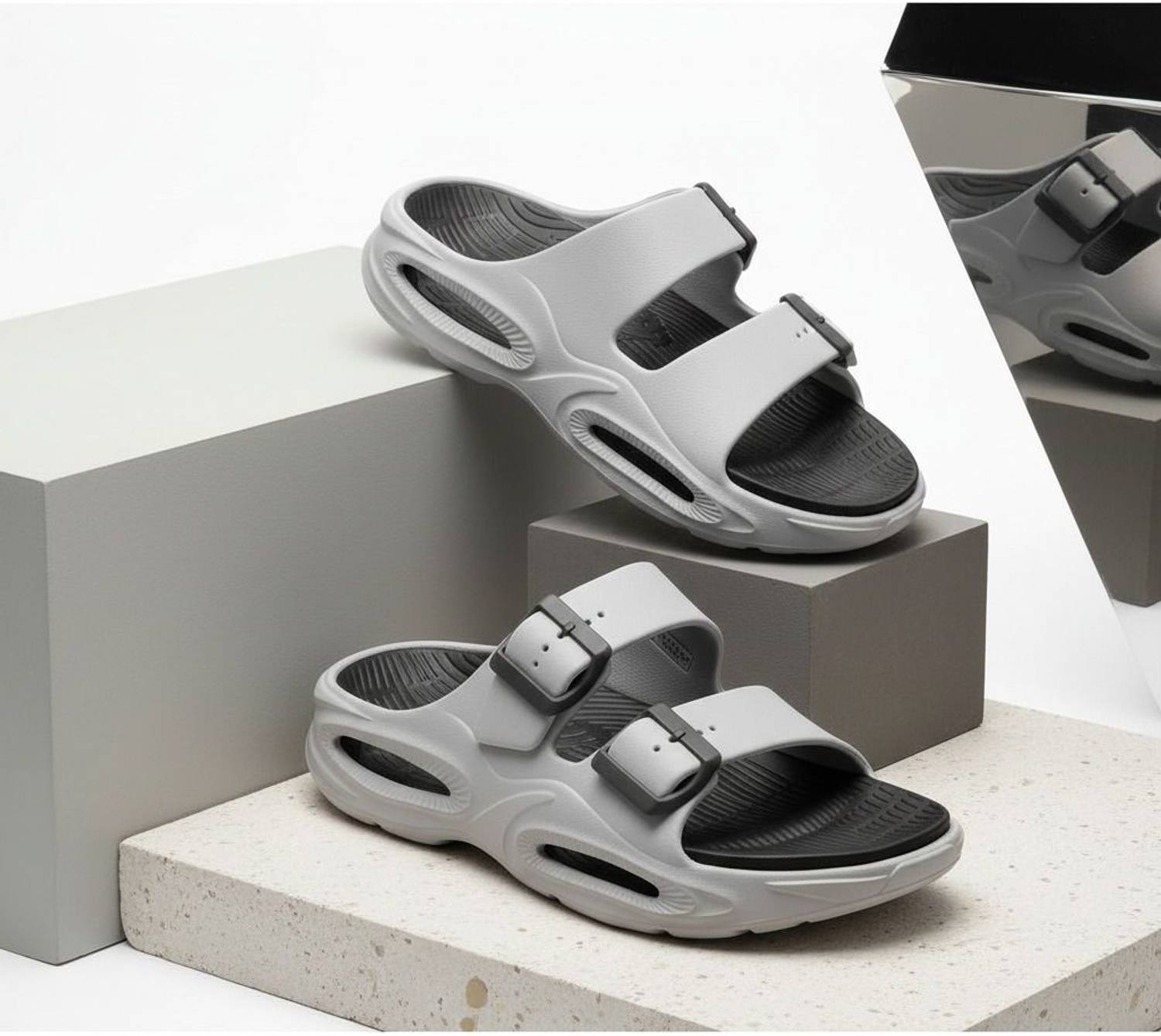 Smoothlite Men Soft EVA Double Strap Sandals - Image 1