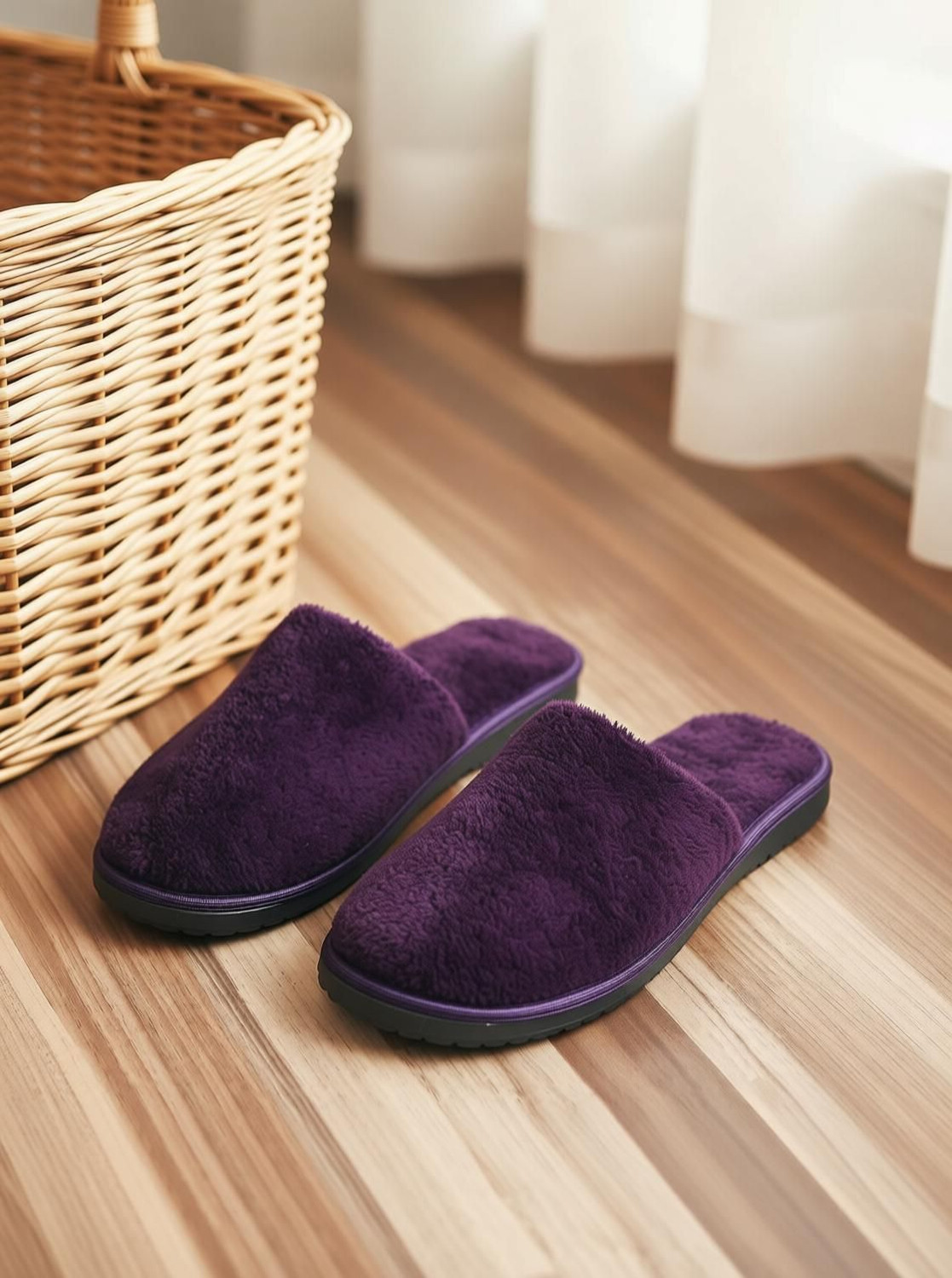 Image of Mifuzi Women Women's Girl's House Soft Fur Slipper Winter Home Indoor Bedroom Closed Toe Warm Slippers