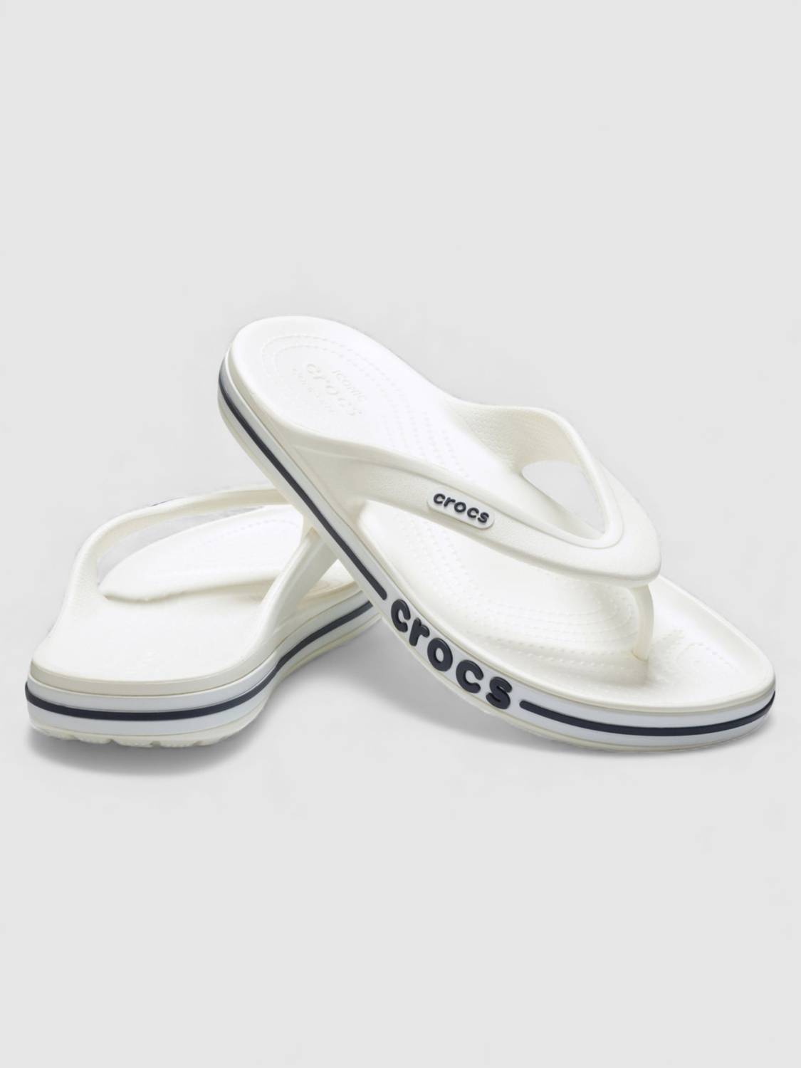 CROCS Unisex Bayaband Flip Flops White - Image 4