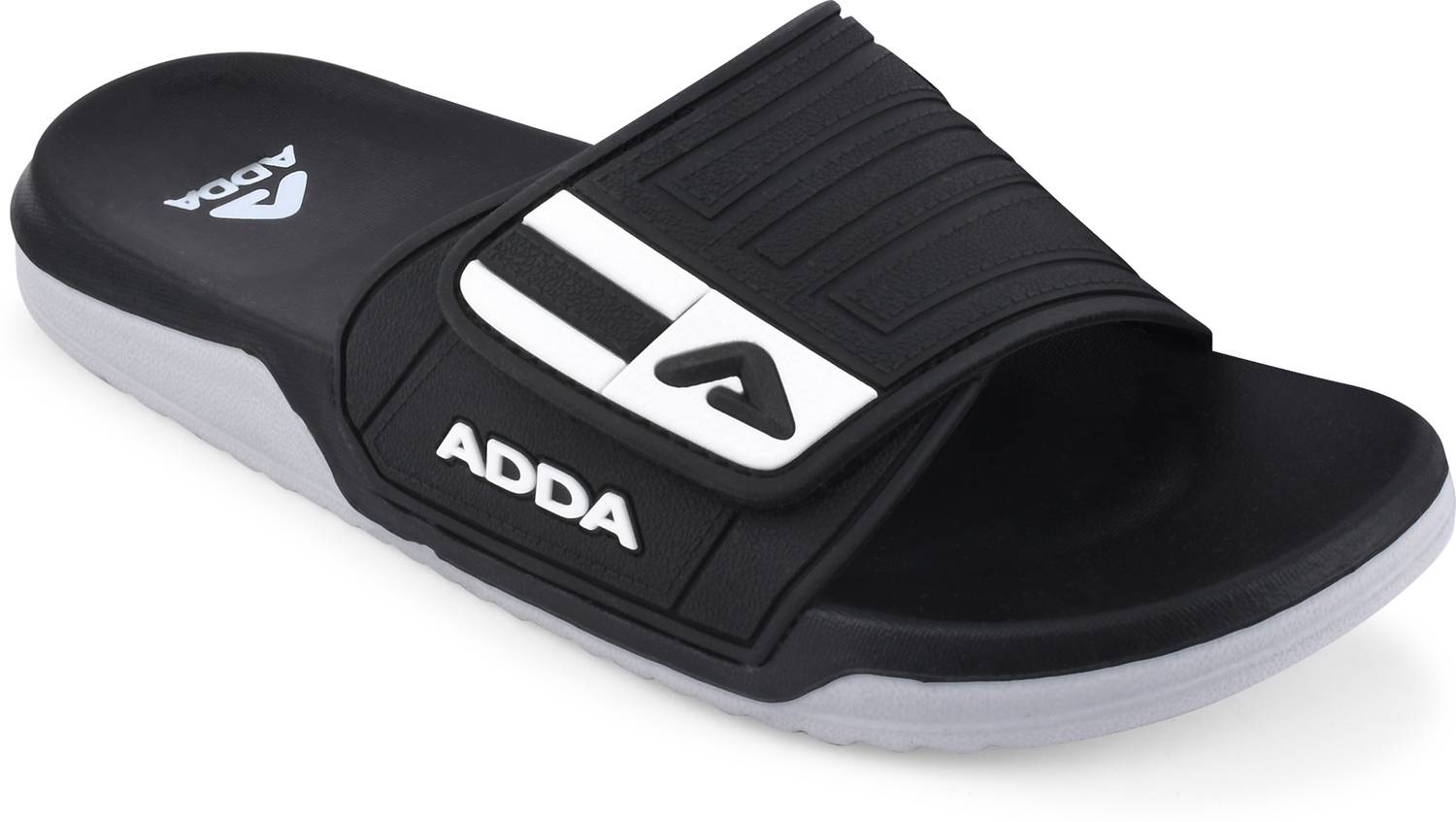 Adda Men Black Slides - Image 4