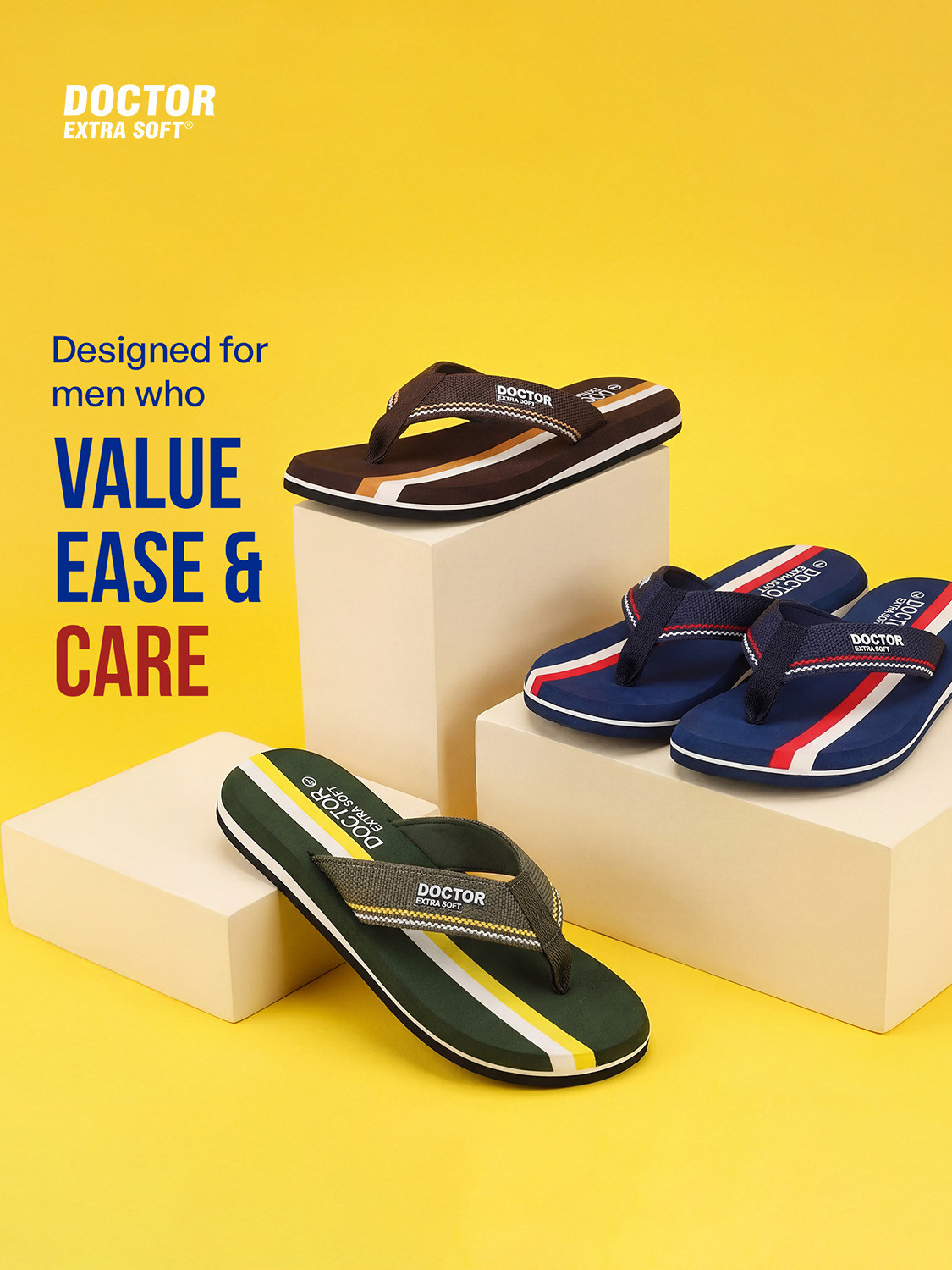 Image of DOCTOR EXTRA SOFT Men House Slipper| Lightweight Durable | Super Soft Comfortable for Men's D-33 Flip Flops