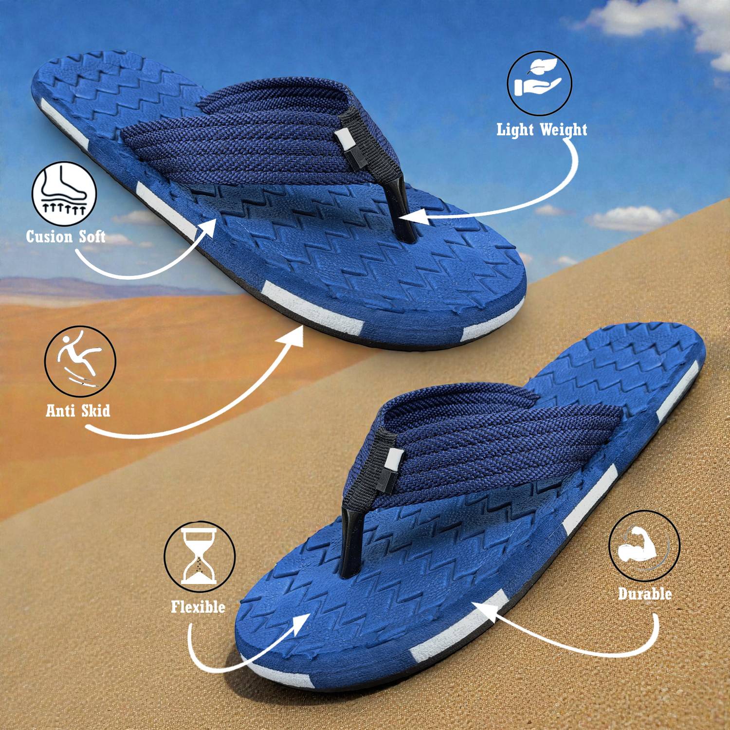 house of common Men Doctor Recommended Orthopedic,Lightweight,Pain Relief Slippers