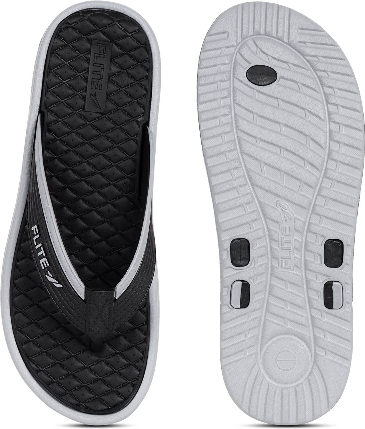 FLITE Men Gray Flip Flops - Image 3