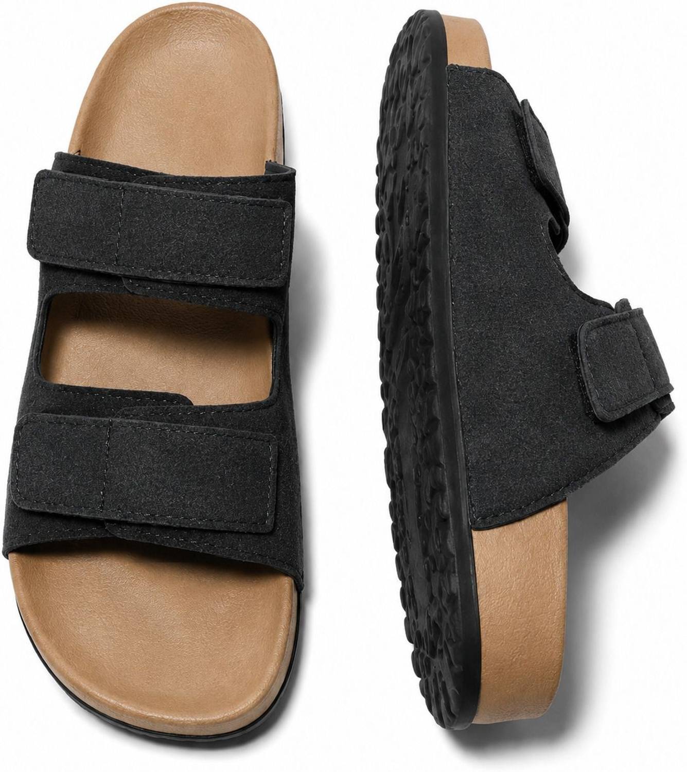 kFashino Men Black Slides - Image 5
