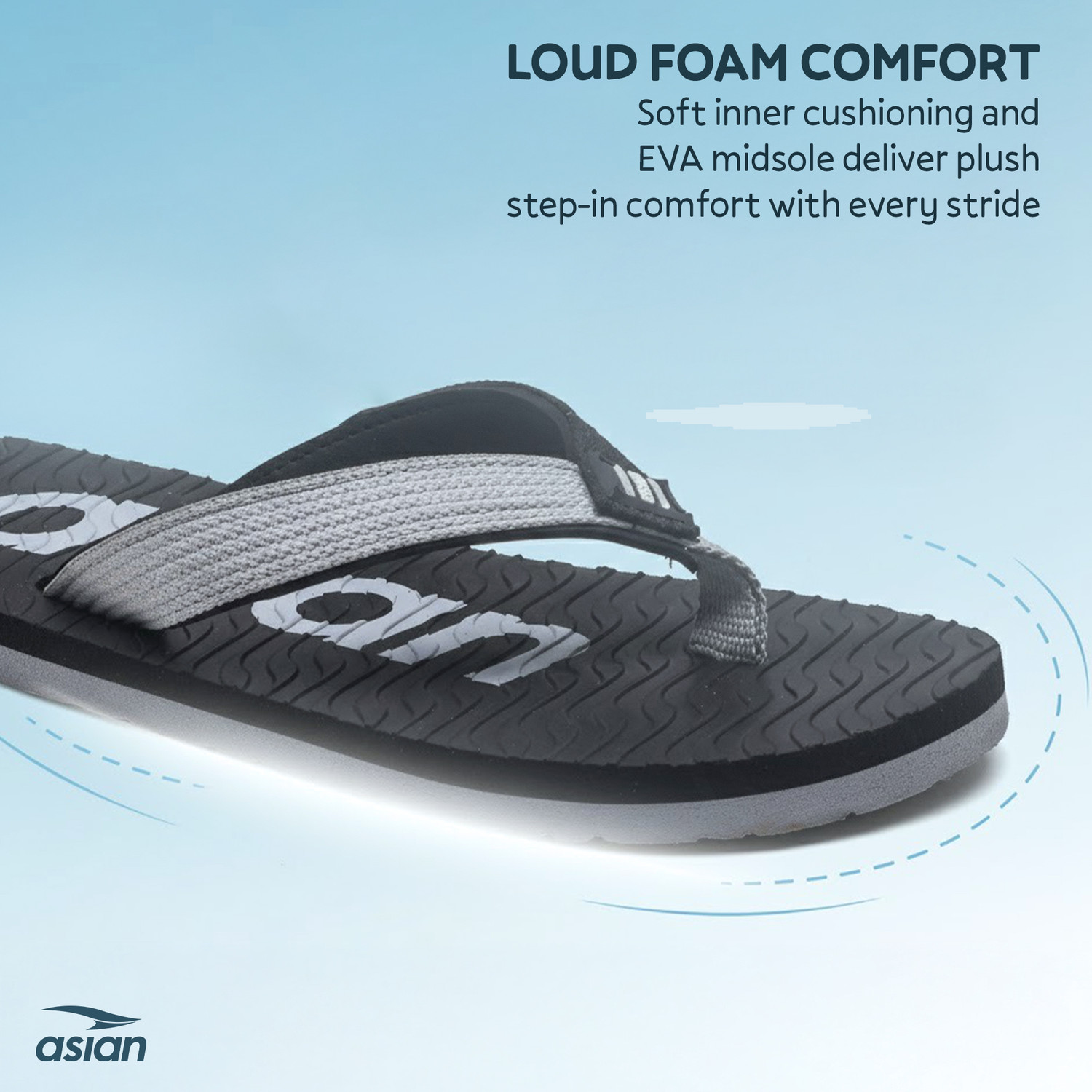 Image of asian Men AFG-708 Slippers | Comfortable Extra Soft Cushion Lightweight Flip Flop Slippers