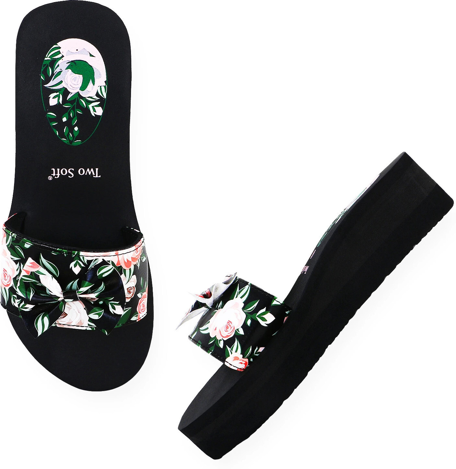Image of TWO SOFT Women Combo Pack Of 2 Stylish Casual Light & Soft Comfortable Daily Wear Slippers