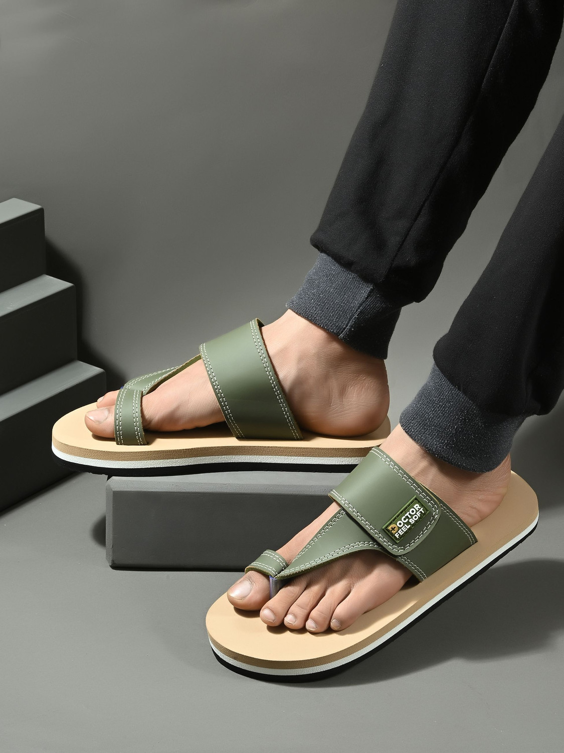 Image of DOCTOR FEEL SOFT Men Orthopedic Slippers for Men | Soft Cushion, Arch Support, Daily Comfort Slippers