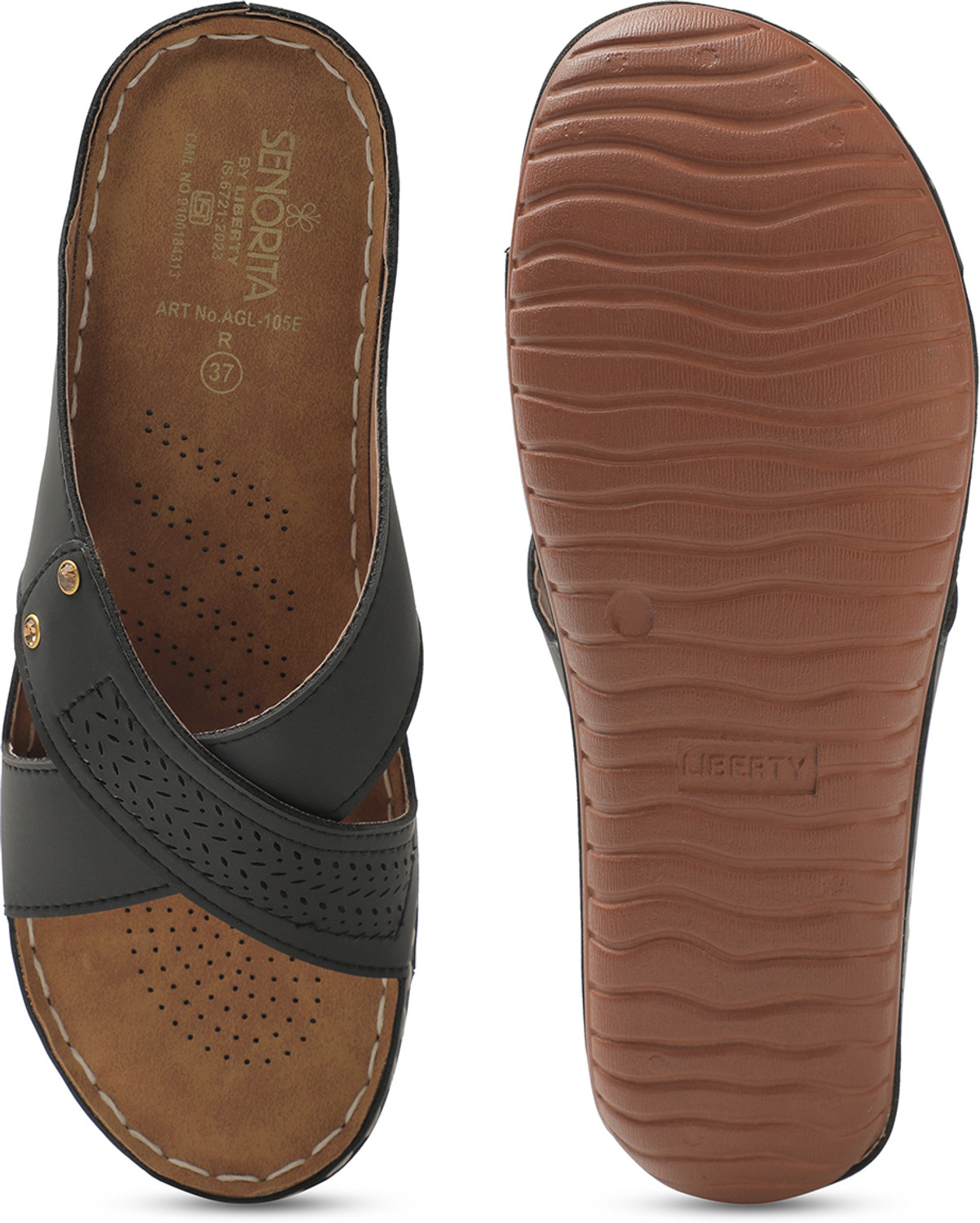 Image of LIBERTY Women Slippers (Black, 4)