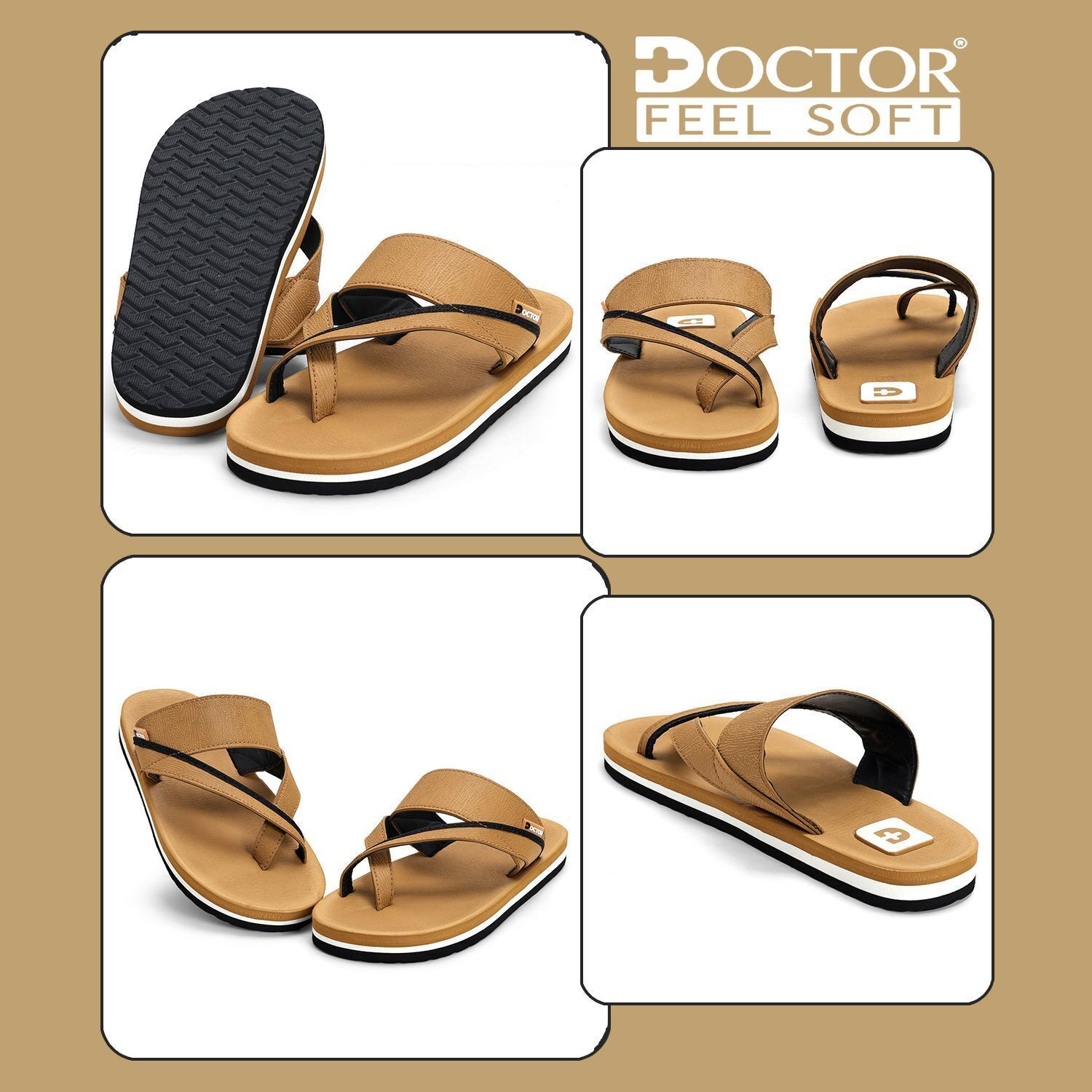Image of DOCTOR FEEL SOFT Men Doctor Recommended Slippers for Men | Orthopedic Soft Sole Slippers