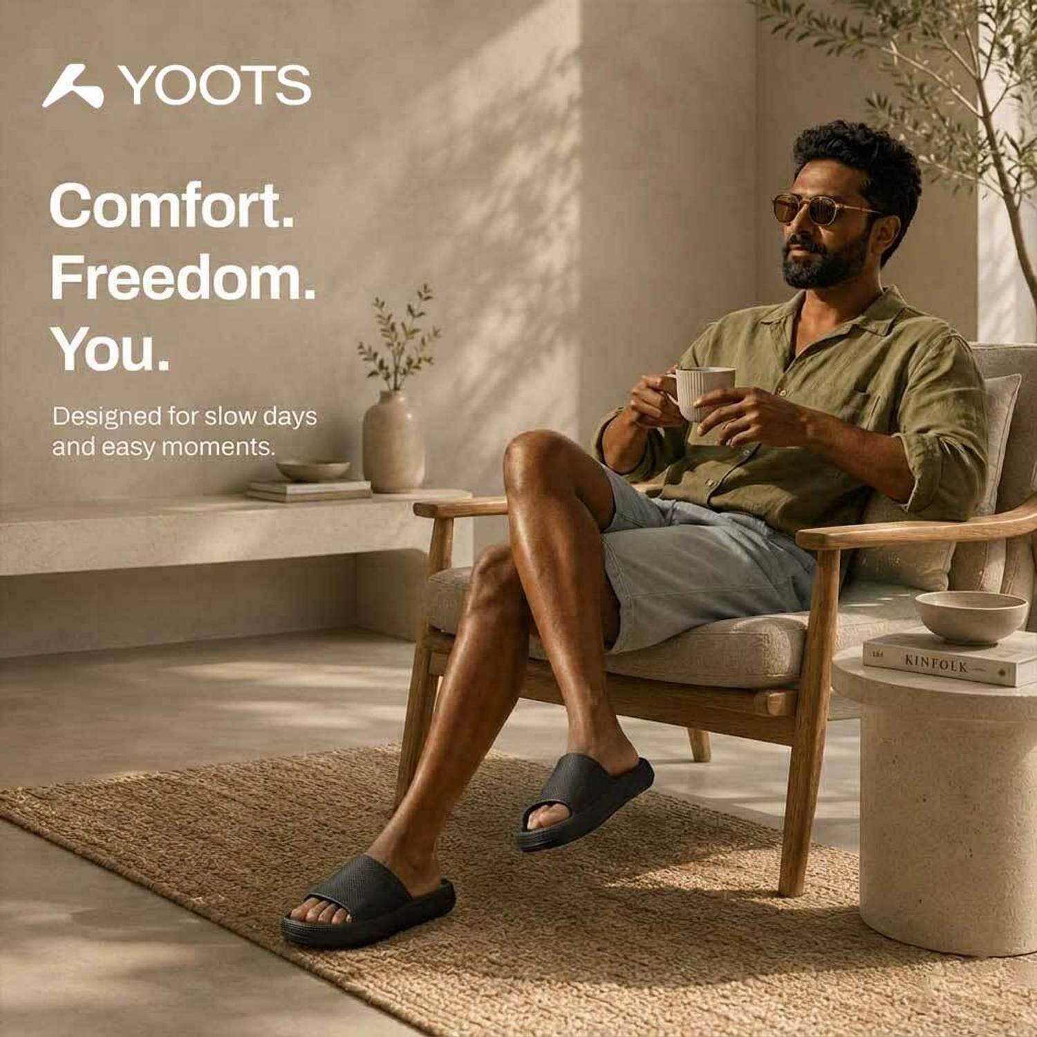 Yoots Men Slides Black - Image 3