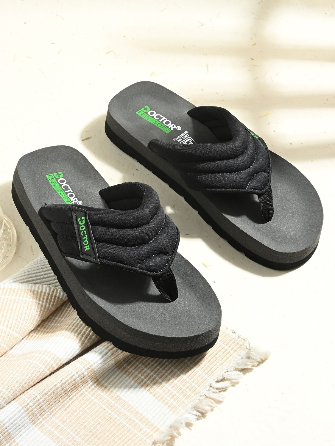 Image of DOCTOR FEEL SOFT Men Casual Slippers Soft Sole Comfort with Easy Slip On Daily Wear Design! Slippers