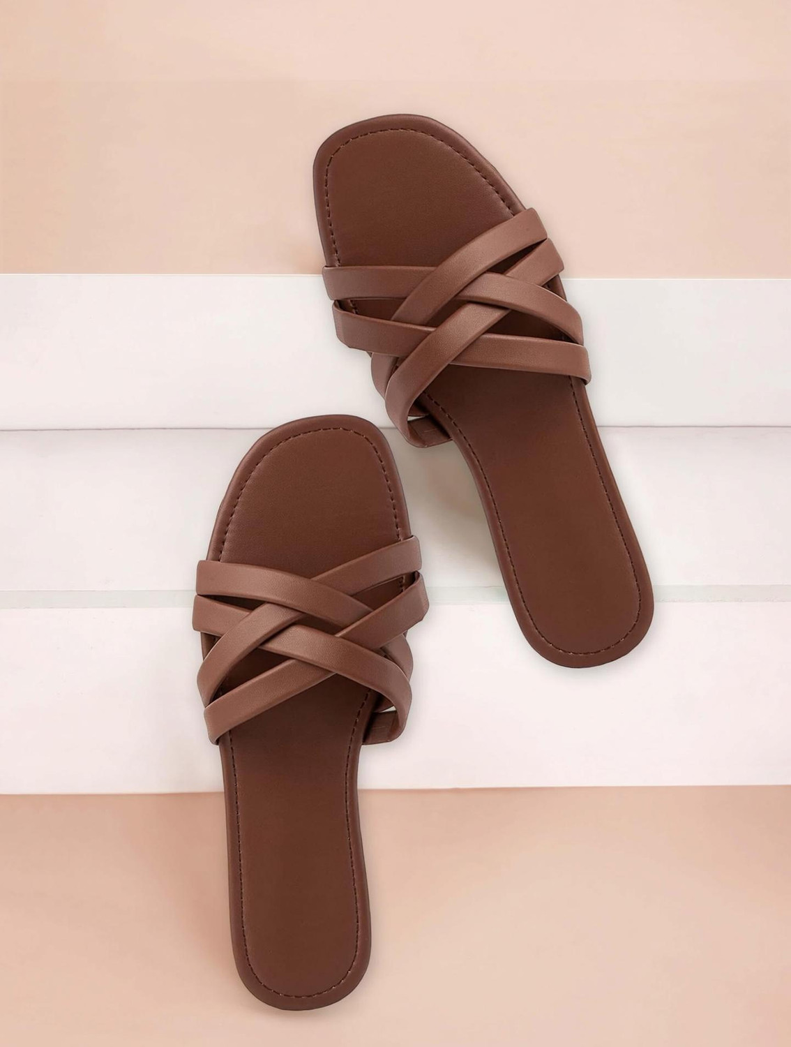Image of SHOMEE Trending Flat Sandals l Stylish Slipper For Women's, Girl's Outdoor & Party Wear Women Flats