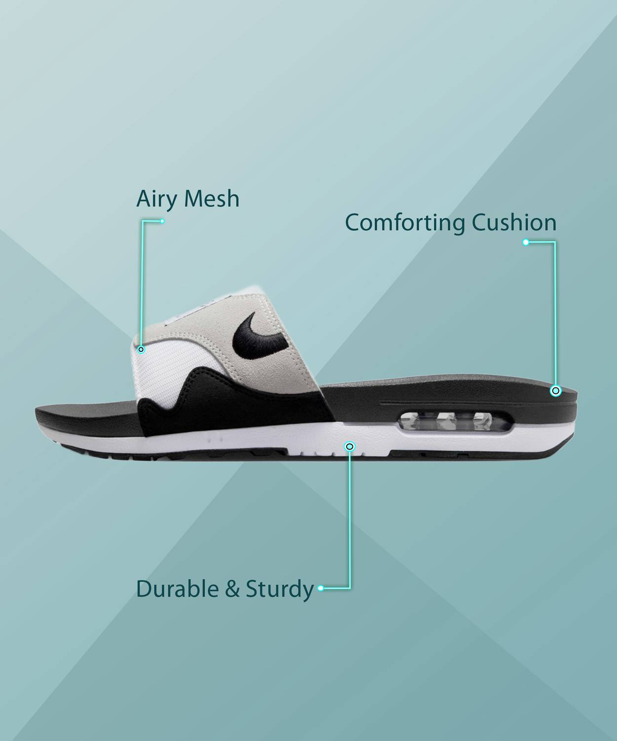 NIKE Men AIR MAX 1 SLIDE Slides - Image 3