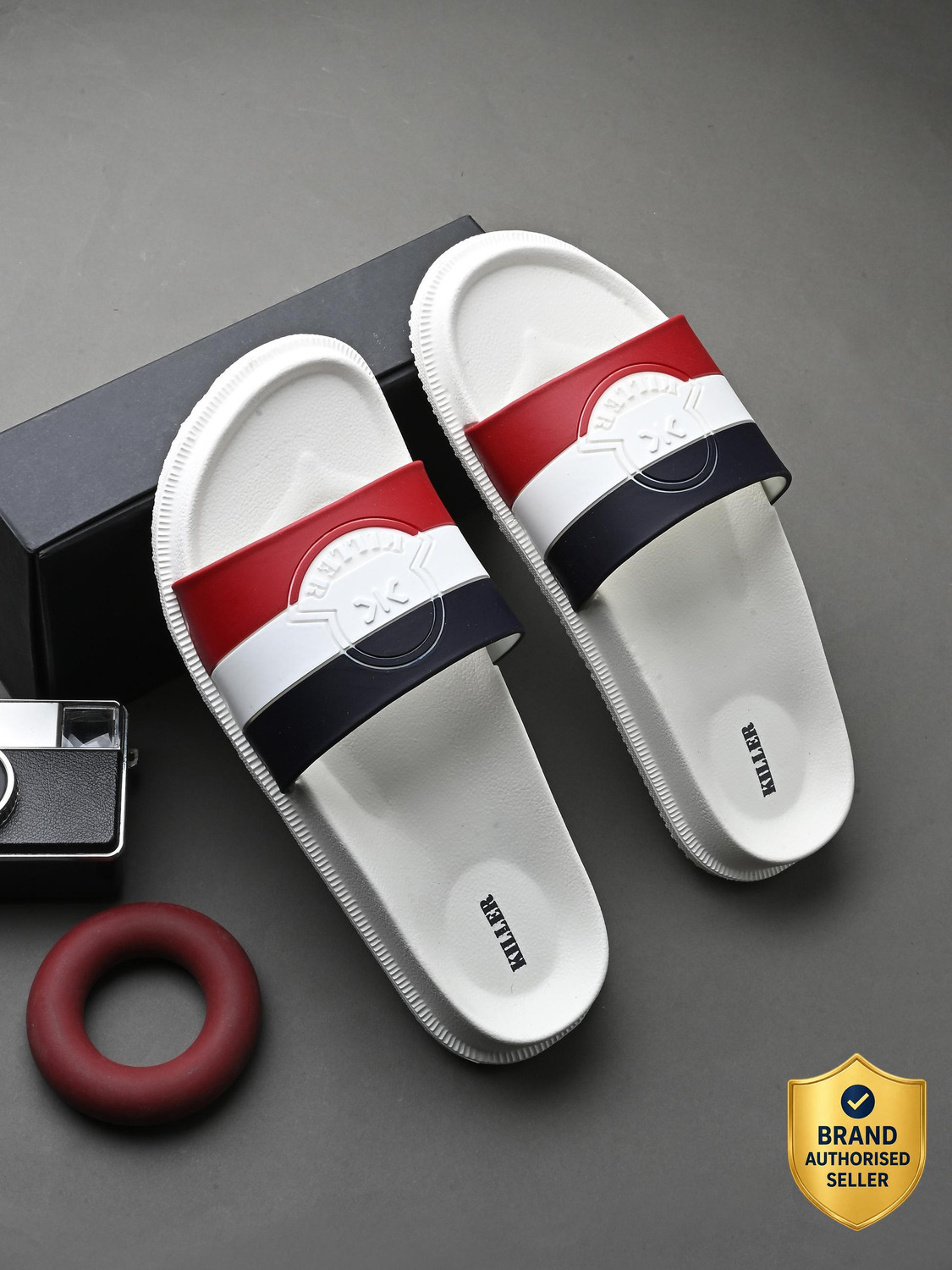 Image of KILLER Men Soft Comfortable Chappal Casual Lightweight Men Slippers for Daily Wear Flip Flops