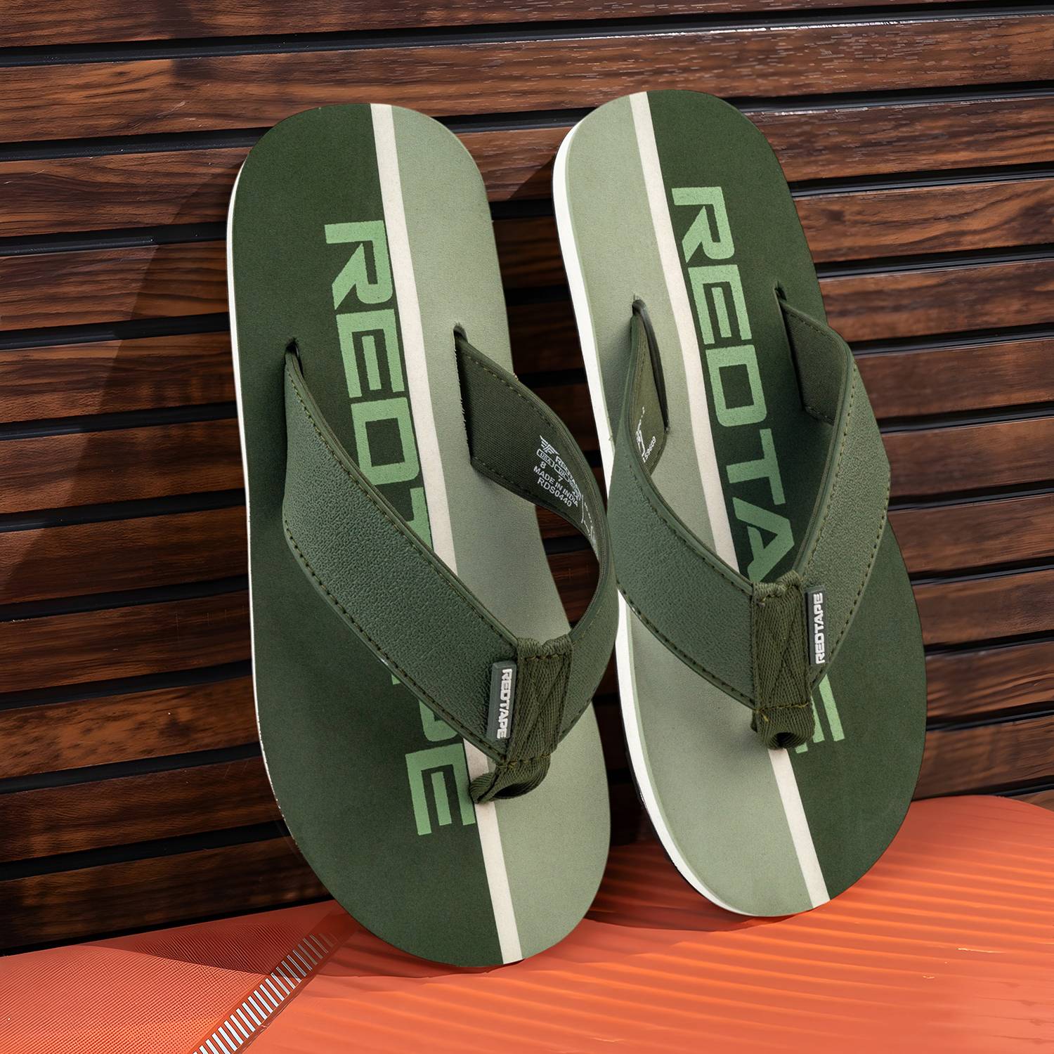 RED TAPE Men Red Flip Flops