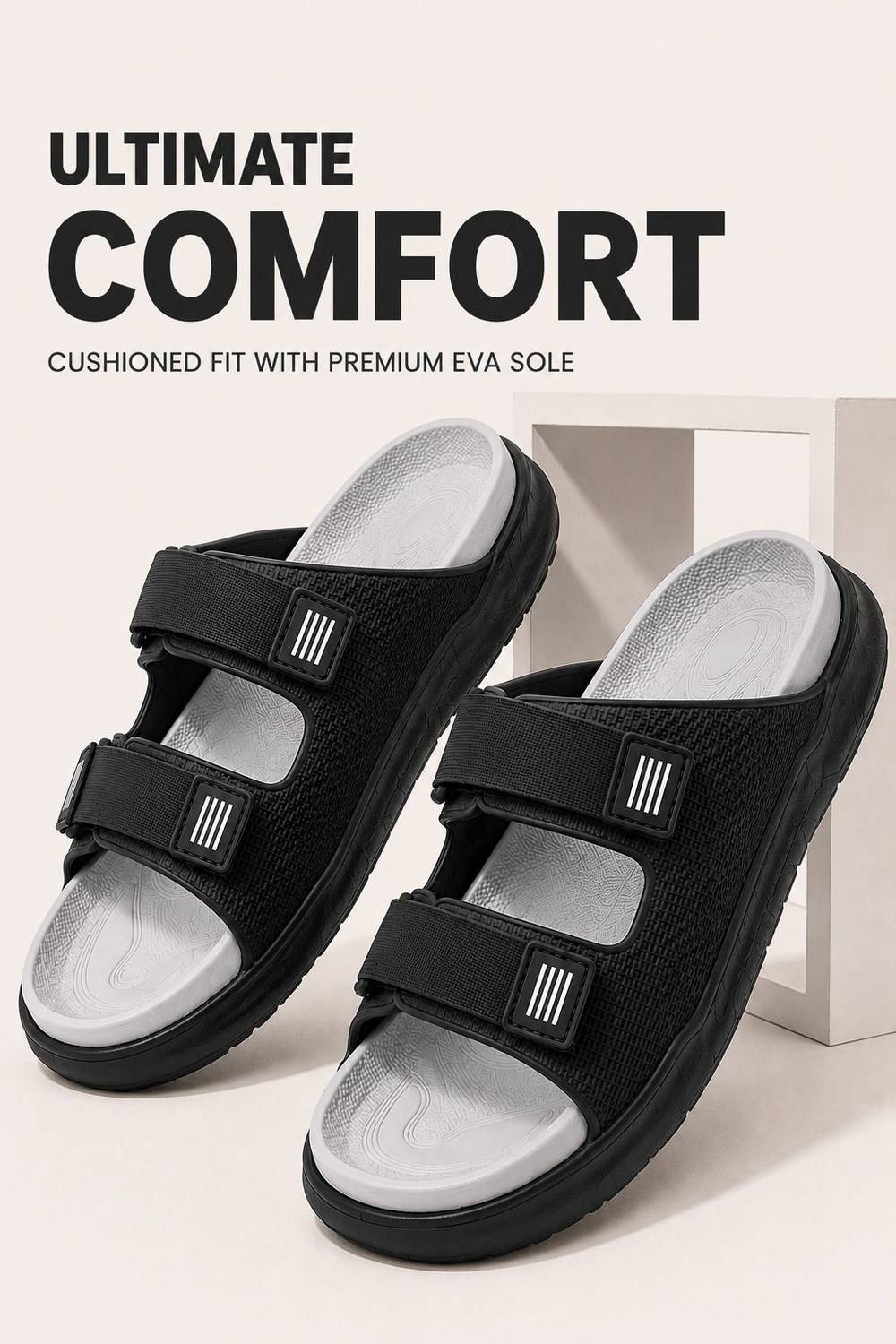 NOBELITE Men Slippers Black