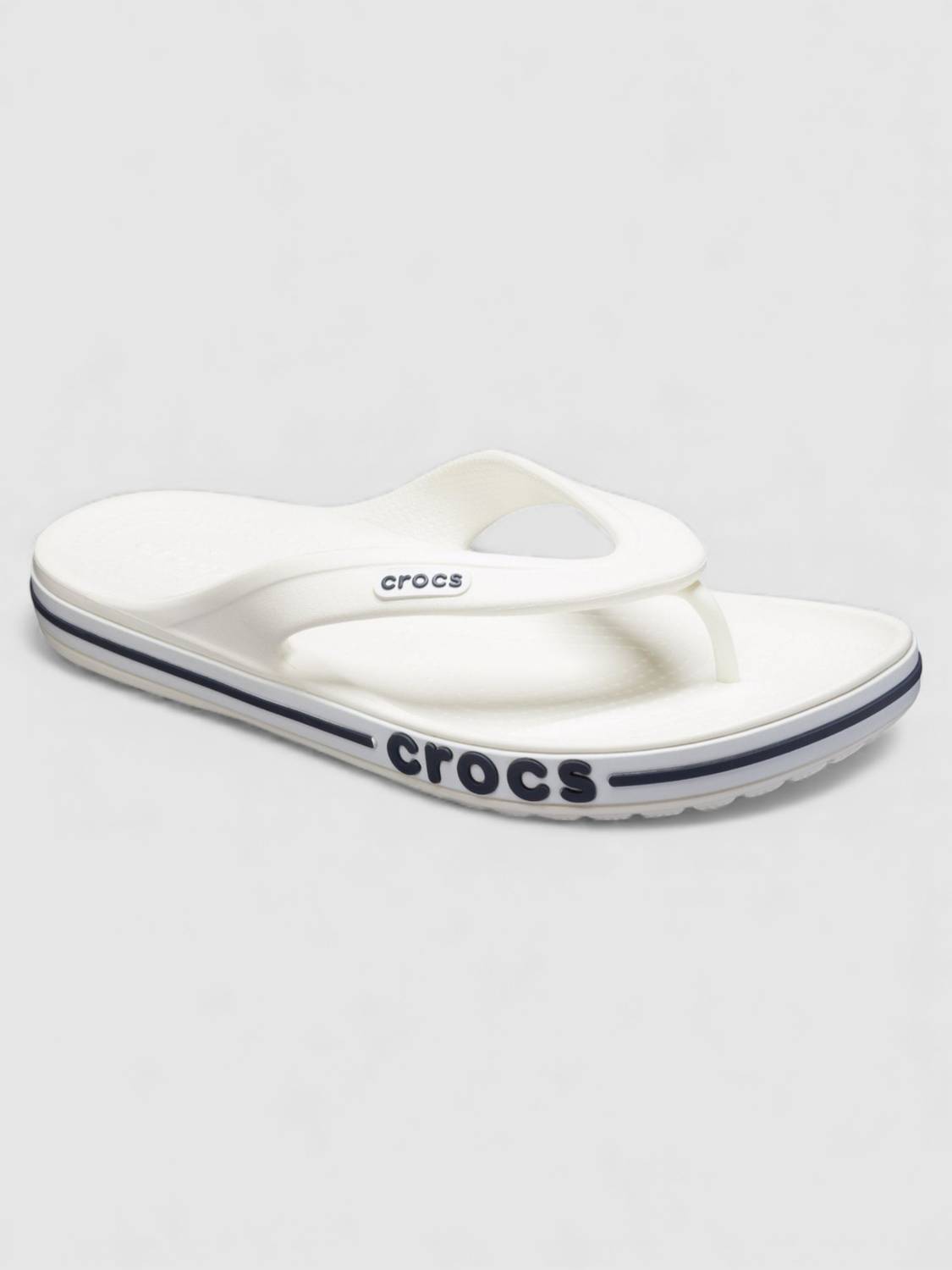 CROCS Unisex Bayaband Flip Flops White - Image 3