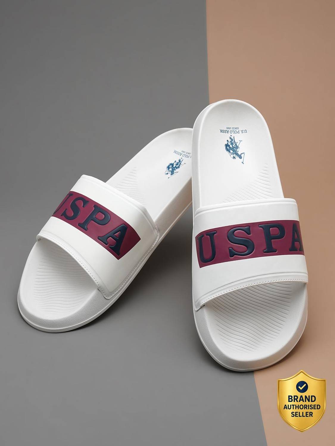 U.S. POLO ASSN. Men Slides White