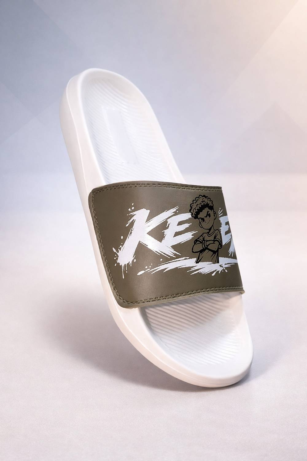 keex Men White Slides - Image 3