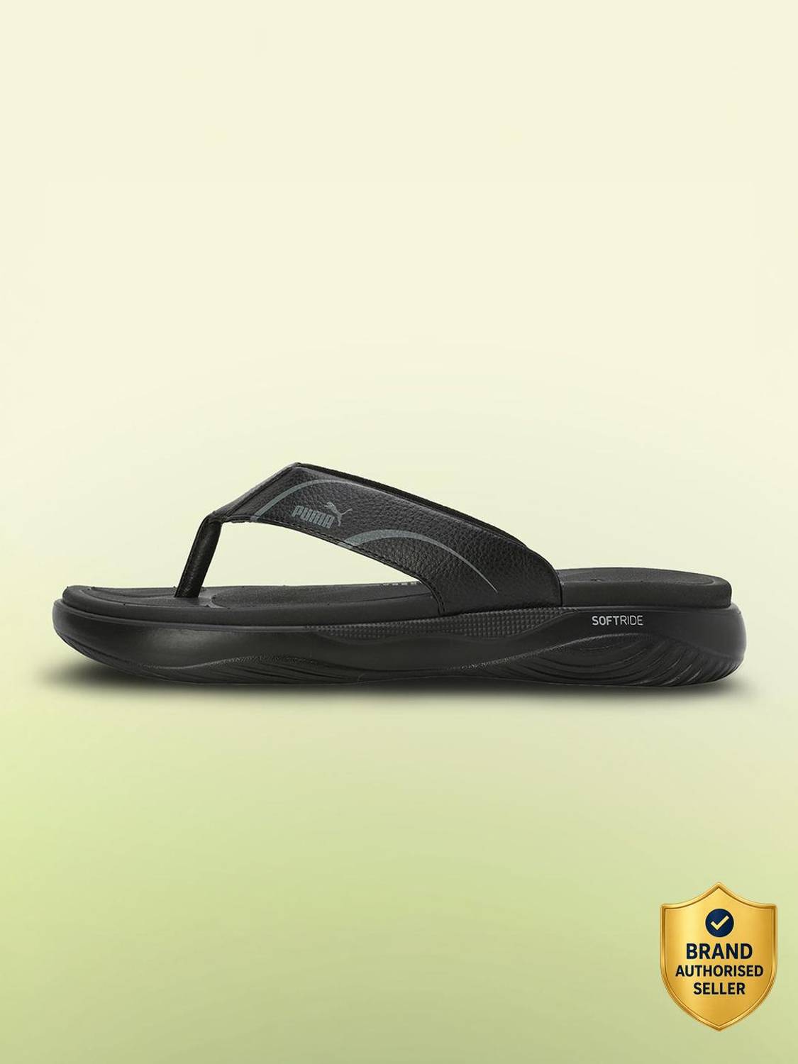 PUMA Men Softride Seave Xpress Flip Flops Black - Image 1